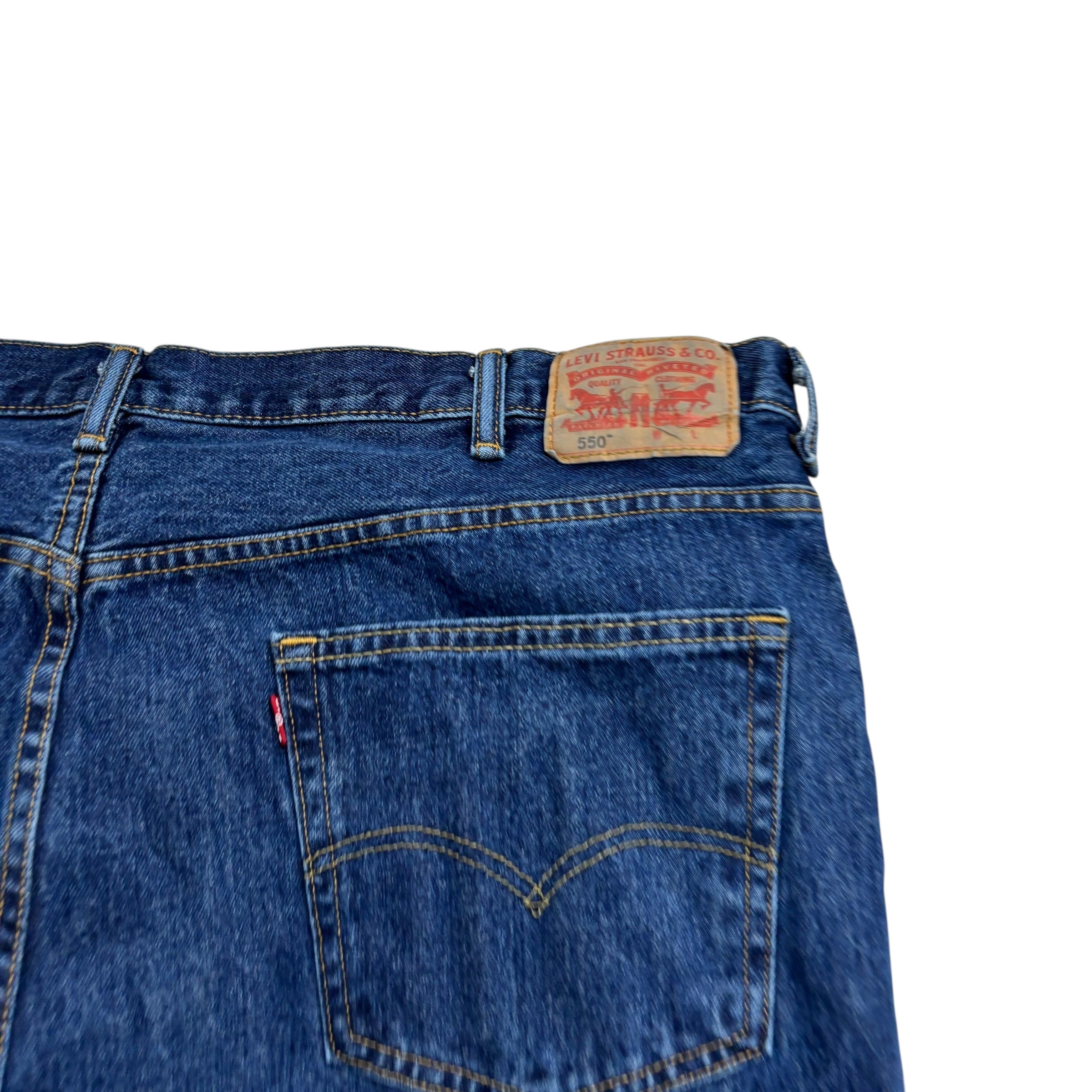 Levis 550 Jeans W48 L30 Mens Mid Blue Baggy Relaxed Straight Fit Denim