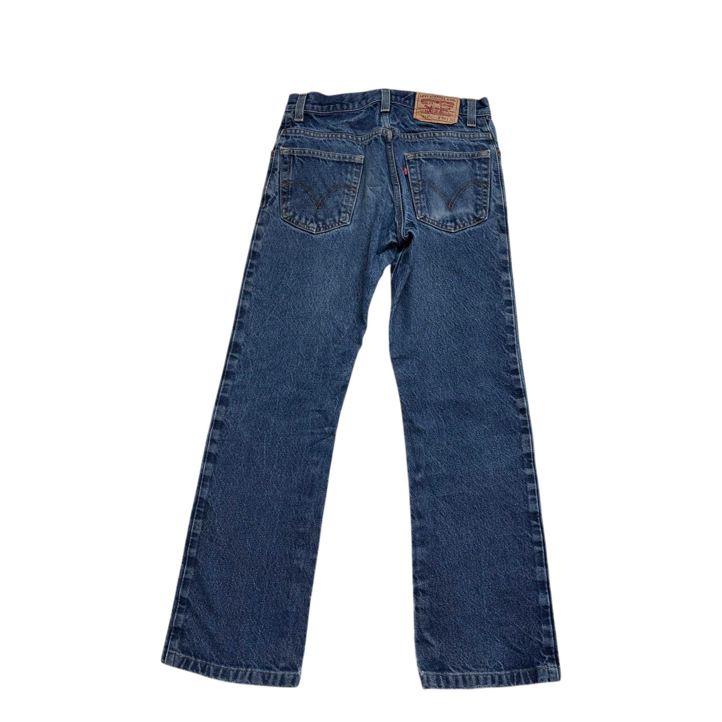 Levis 517 Jeans W30 L30 Mens Mid Blue Regular Bootcut Fit Vintage Denim (F)