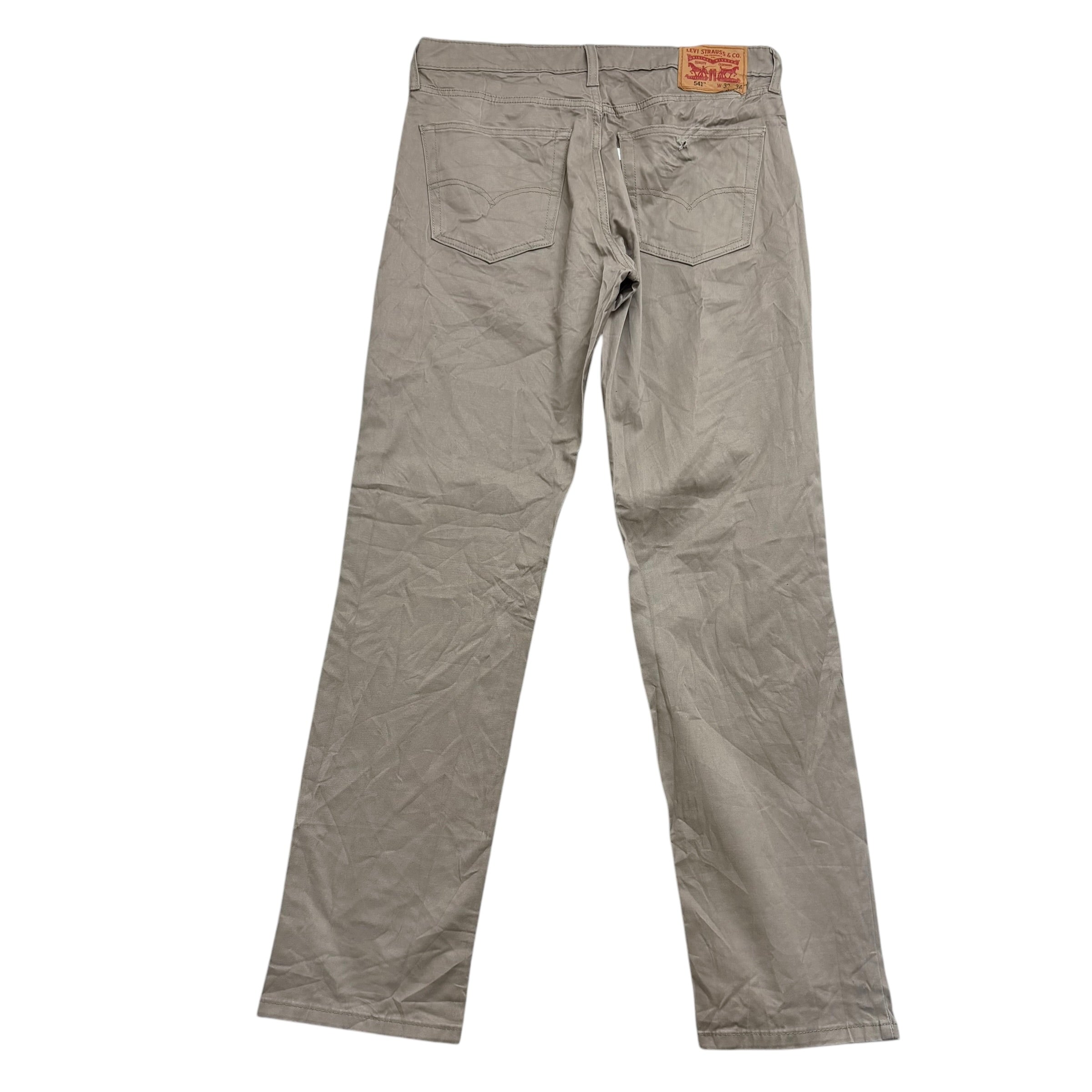 Levis 541 Trousers W33 L34 Mens Beige Athletic Tapered Fit Stretch Pants