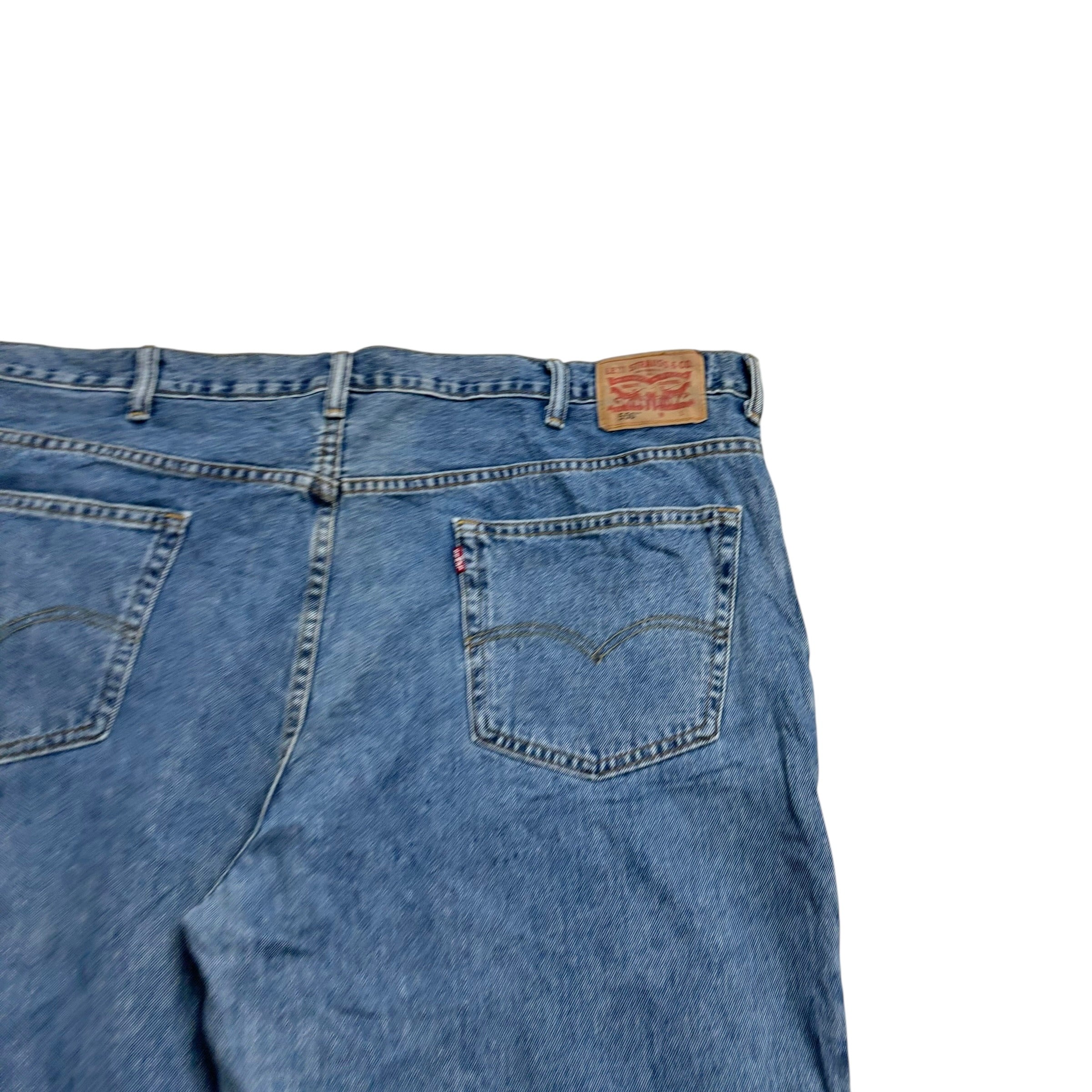 Levis 550 Jeans W48 L30 Mens Mid Blue Baggy Relaxed Straight Fit Denim (E)