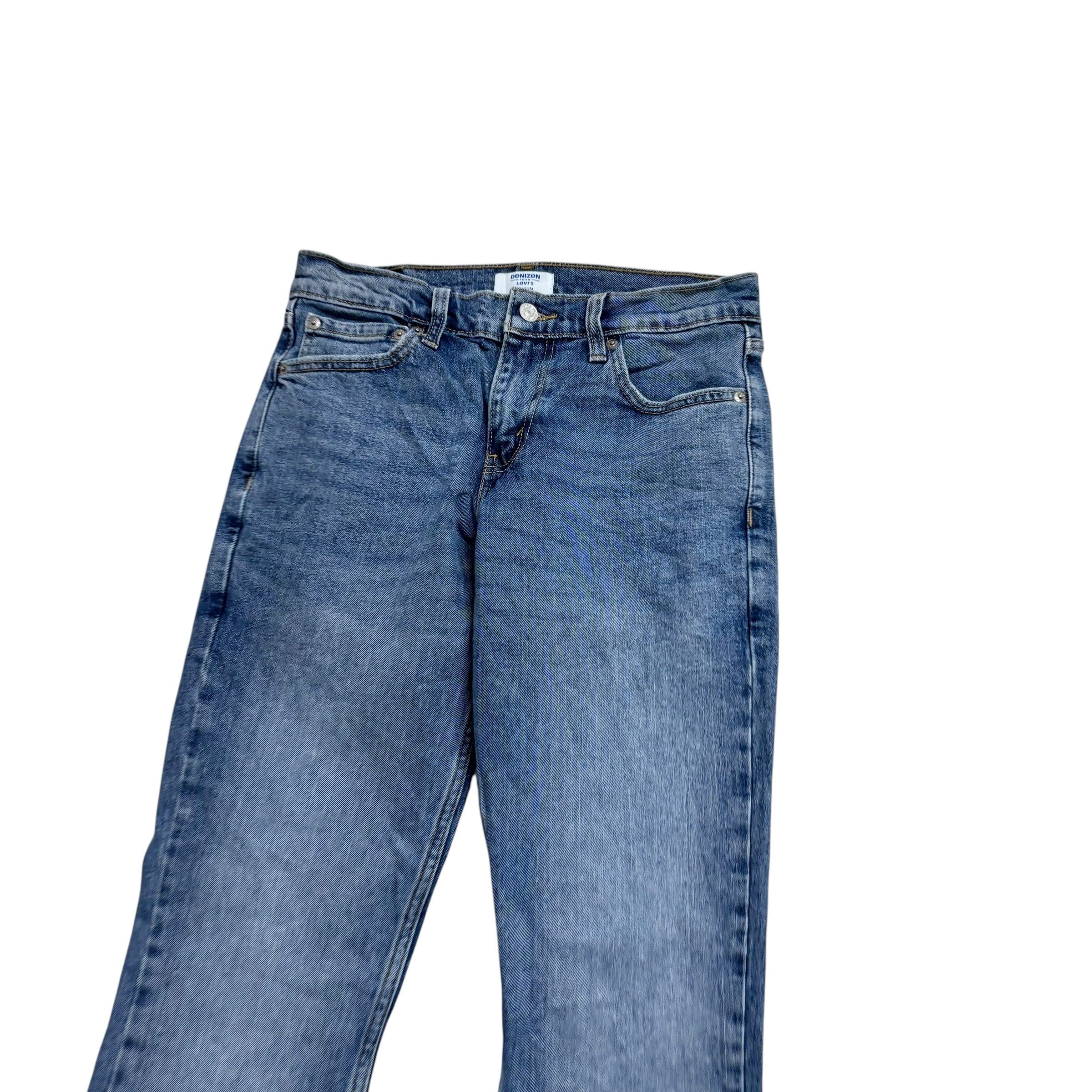 Levis Denizen Jeans W29 L32 Mens Mid Blue Slim Fit Stretch Denim (E)