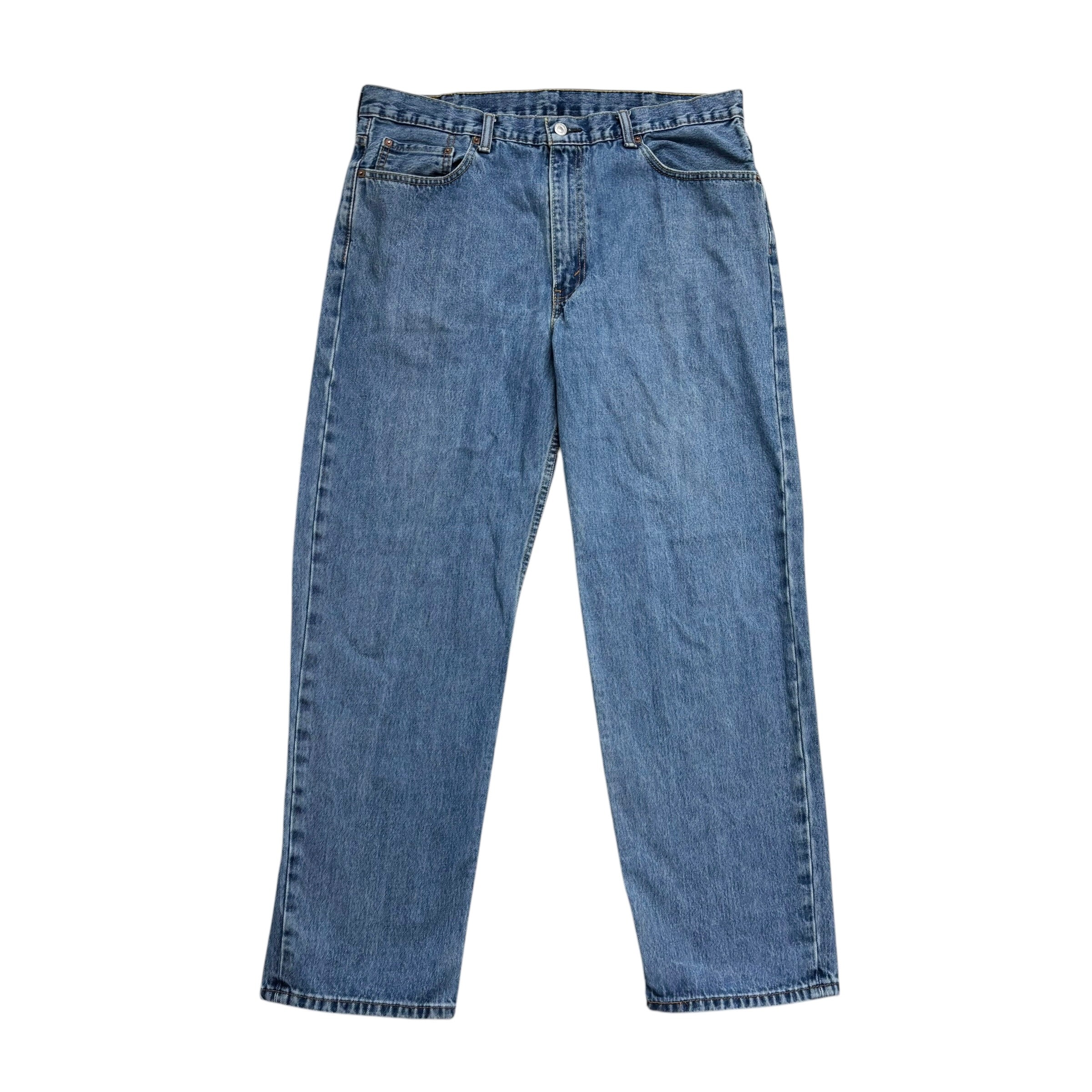 Levis 550 Jeans W38 L32 Mens Mid Blue Baggy Relaxed Straight Fit Denim (E)