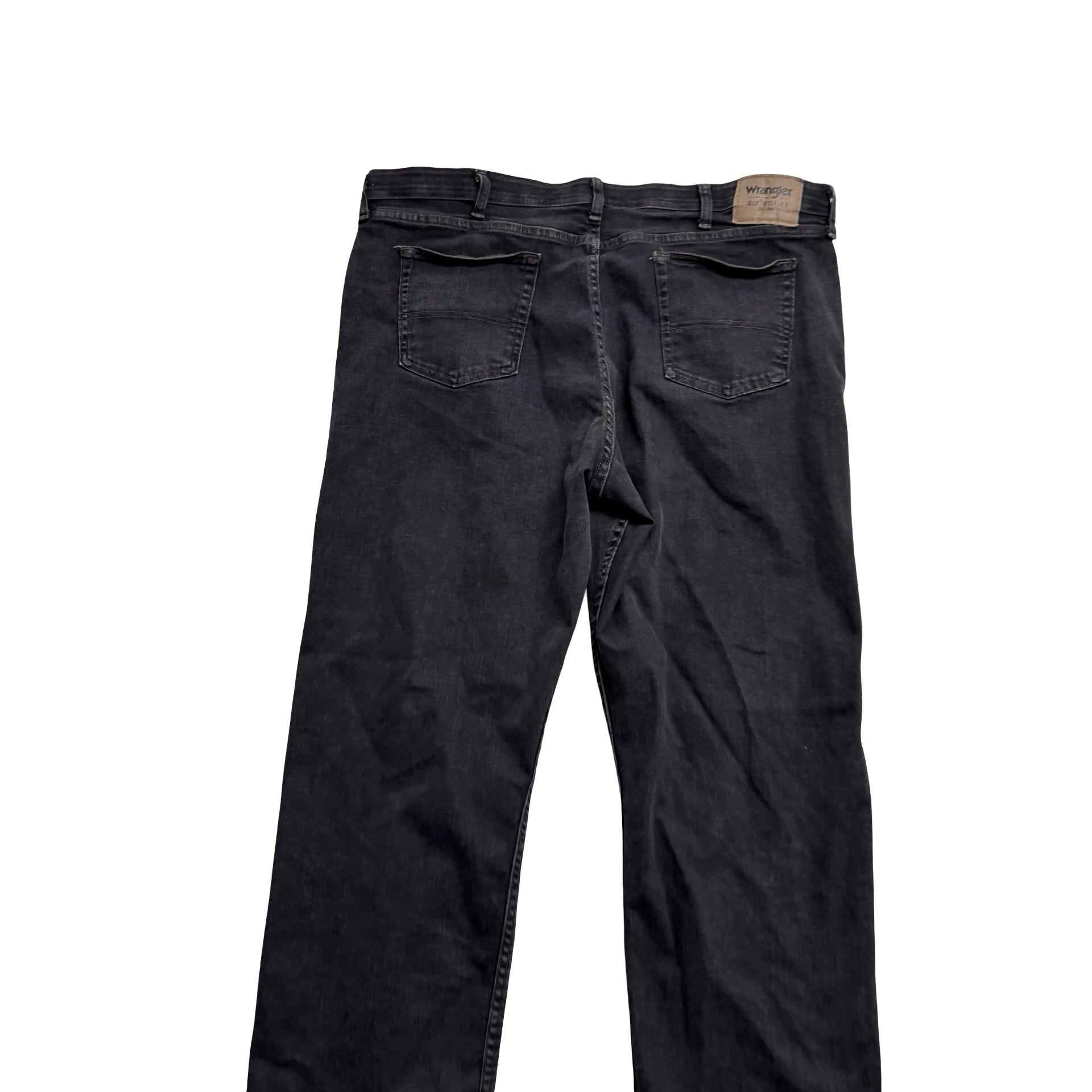 Wrangler Jeans W40 L33 Mens Black Regular Straight Fit Stretch Denim (E)