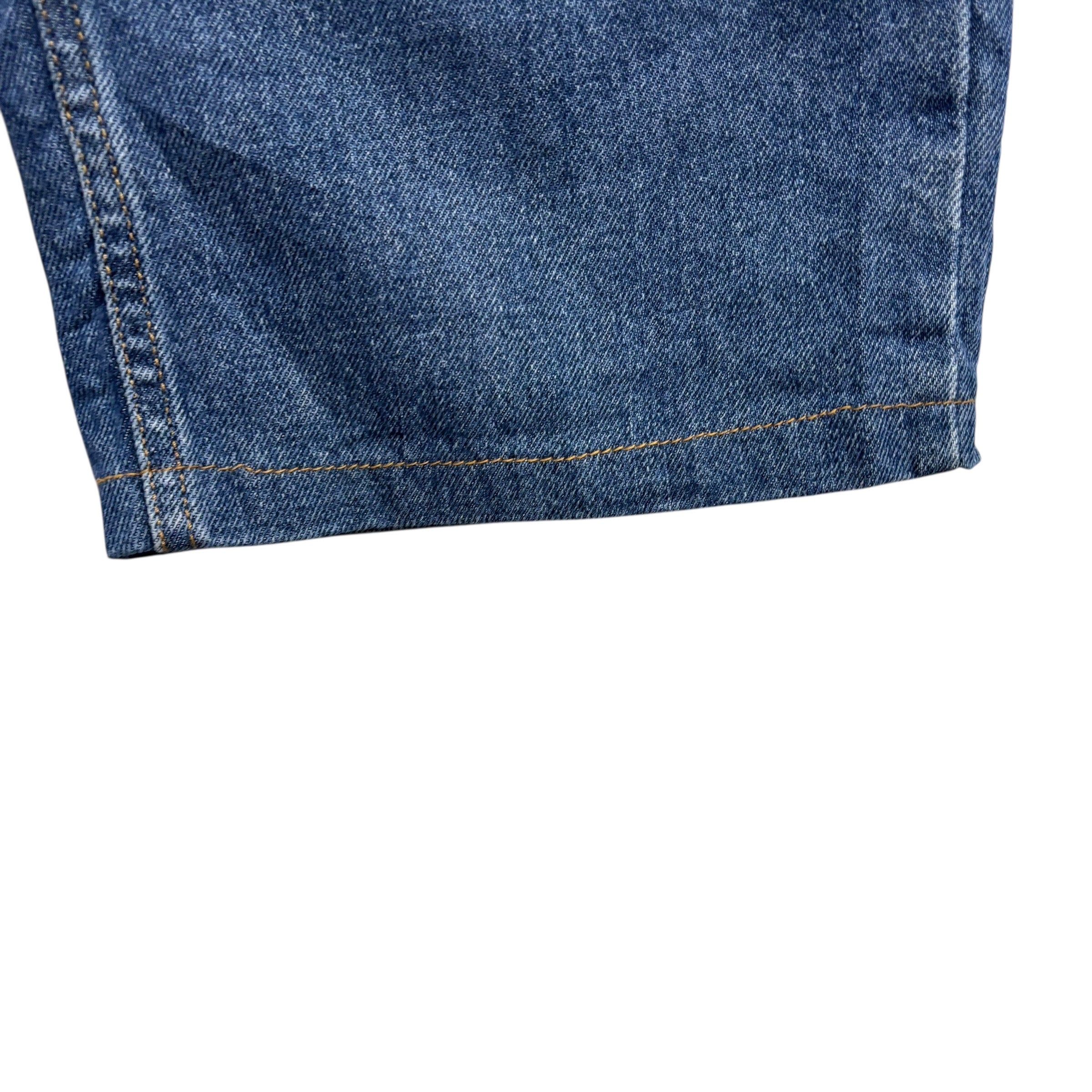 Levis 505 Jeans W42 L27 Mens Mid Blue Regular Straight Fit Vintage Denim (E)