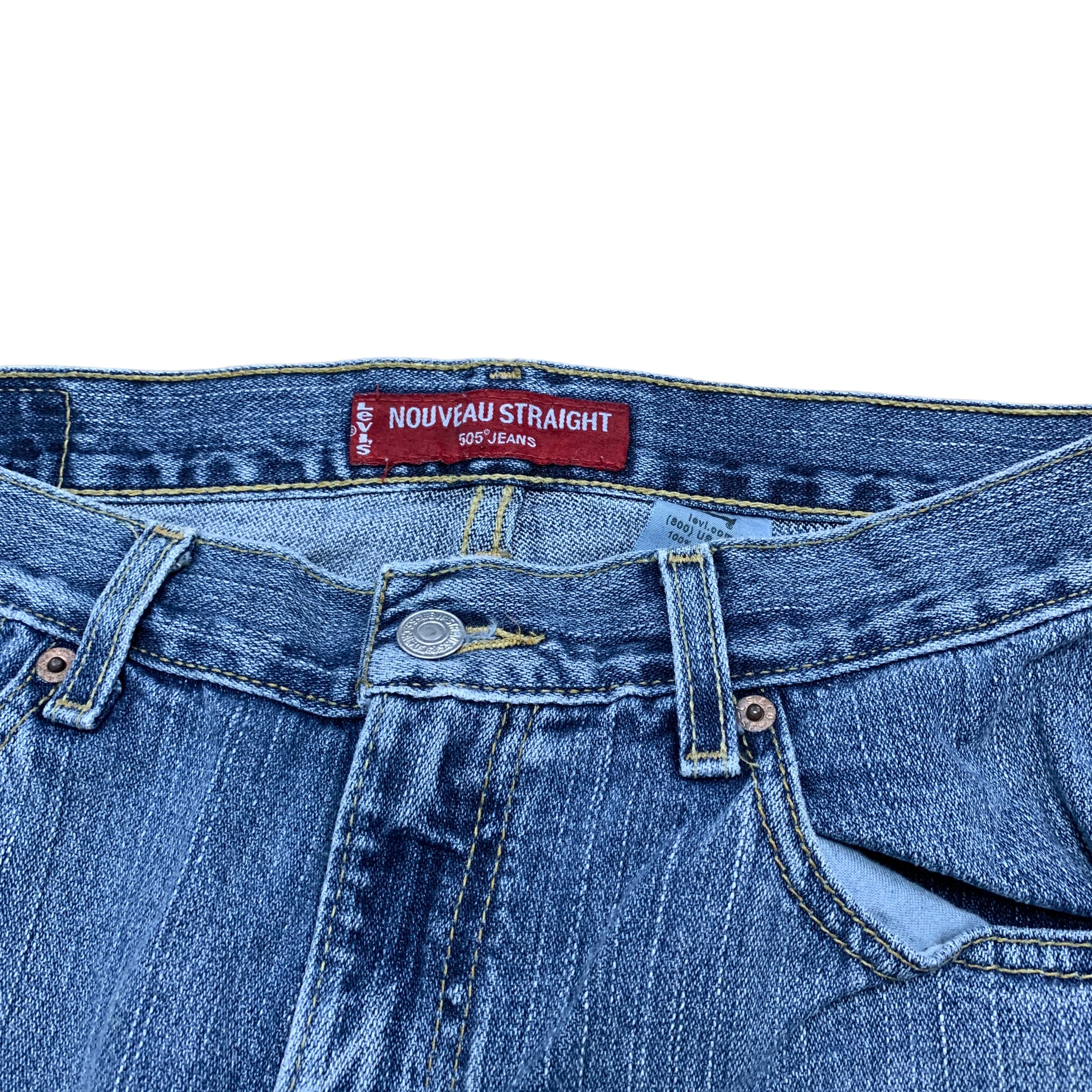 Levis 505 Jeans Womens W30 L30 UK8 Blue Straight Fit Denim Y2K Vintage