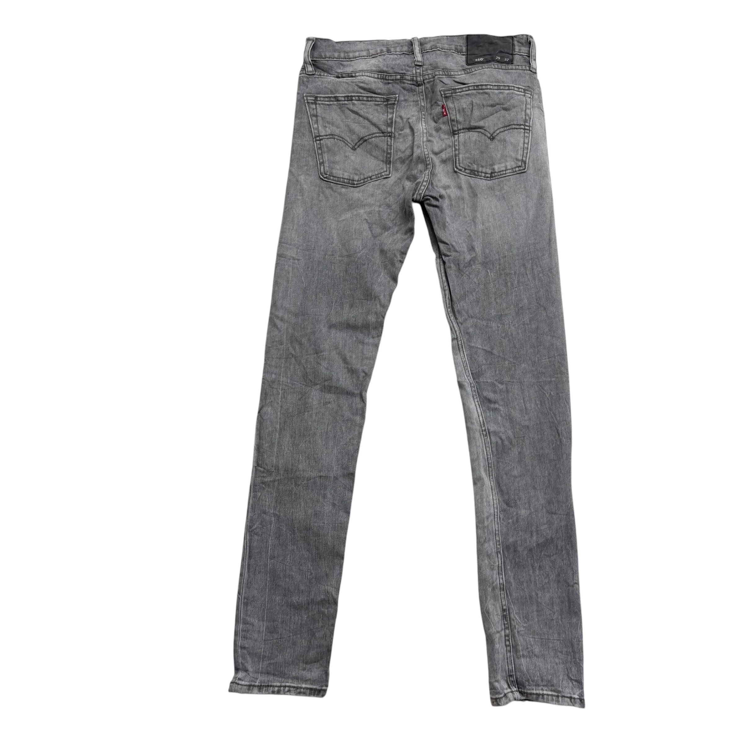 Levis 510 Jeans W29 L32 Mens Grey Skinny Fit Stretch Denim (E)