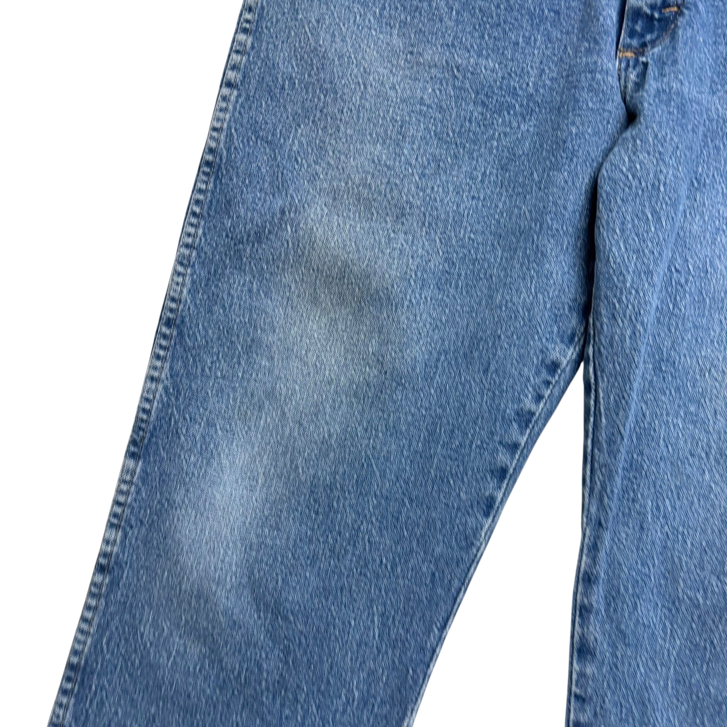 Wrangler Jeans W38 L28 Mens Mid Blue Regular Straight Fit Stretch Denim