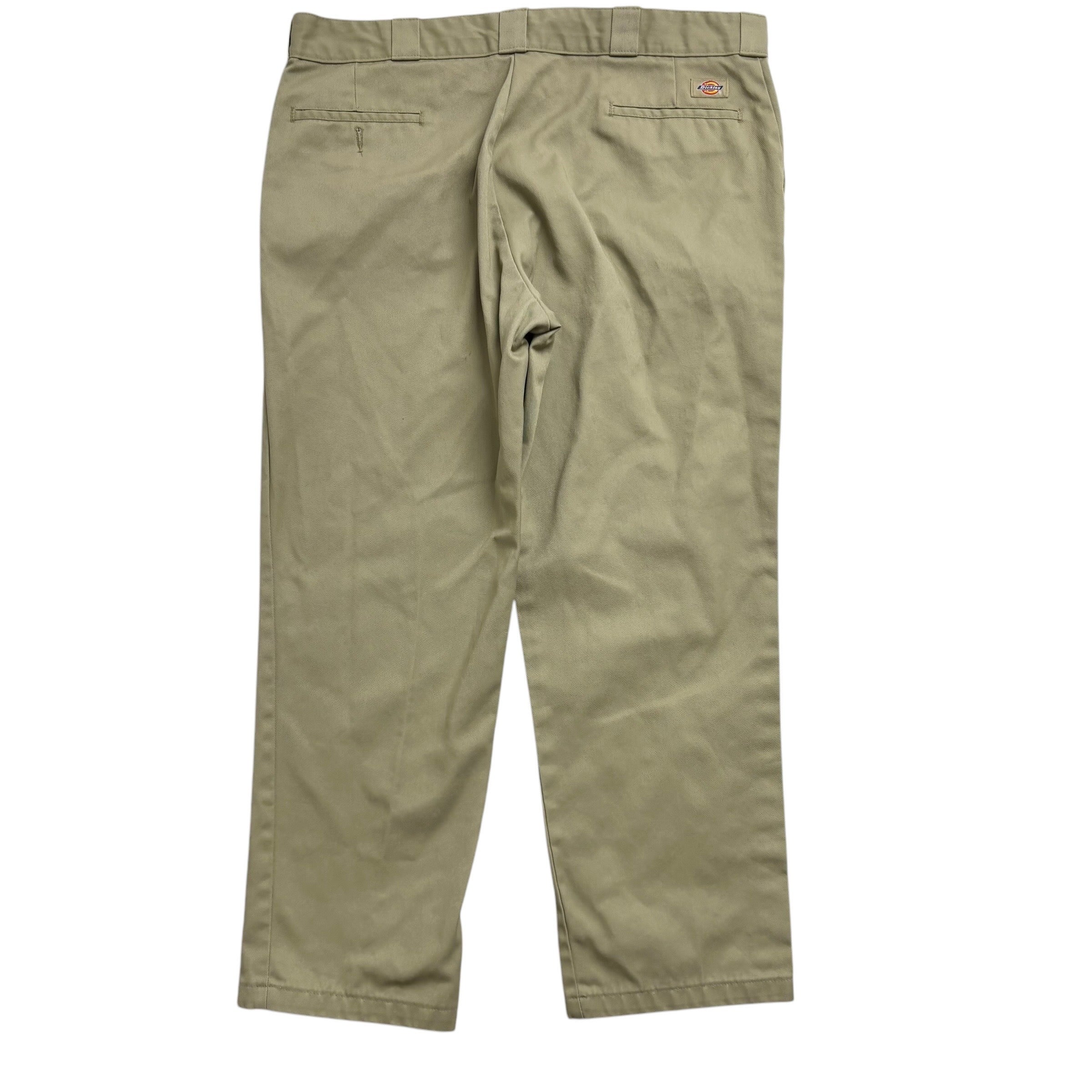 Dickies 874 Trousers W40 L30 Mens Beige Pants Original Straight Fit Workwear