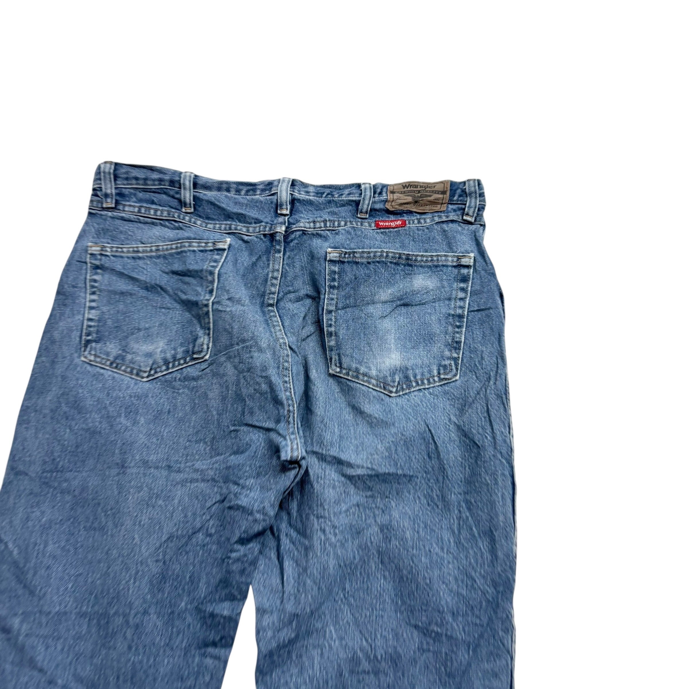 Wrangler Jeans W36 L32 Mens Light Blue Regular Straight Fit Denim (E)