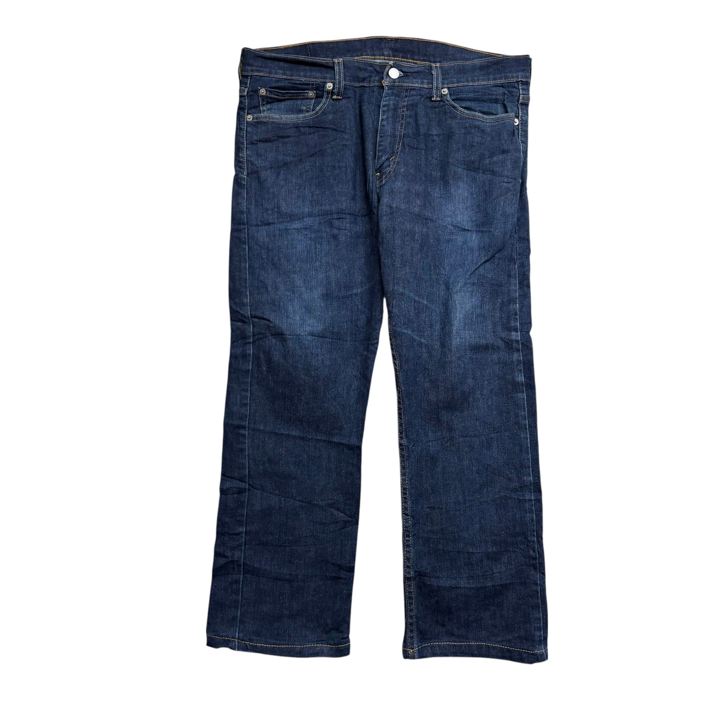 Levis 513 Jeans W34 L25 Mens Dark Blue Slim Straight Fit Stretch Denim