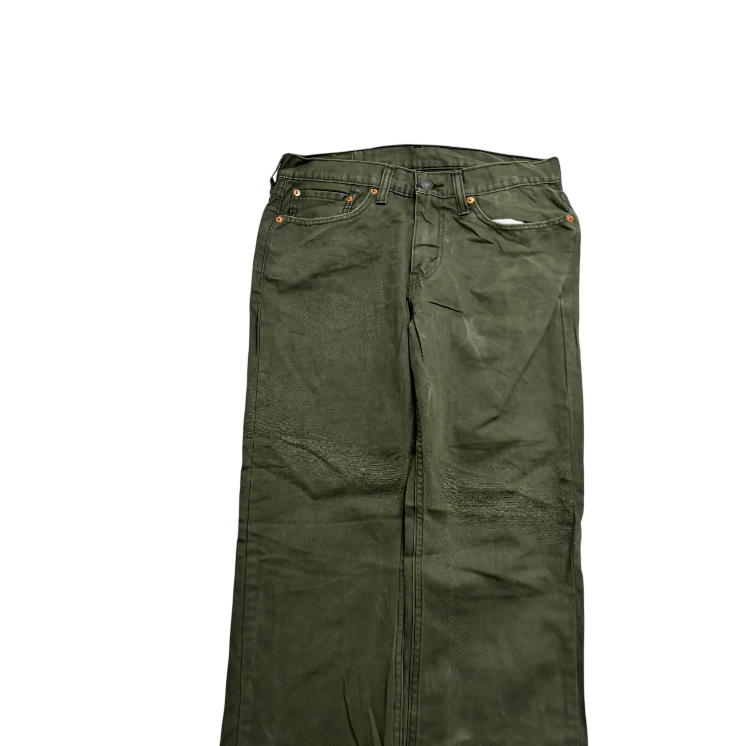 Levis 514 Trousers W31 L32 Mens Green Regular Straight Fit Pants