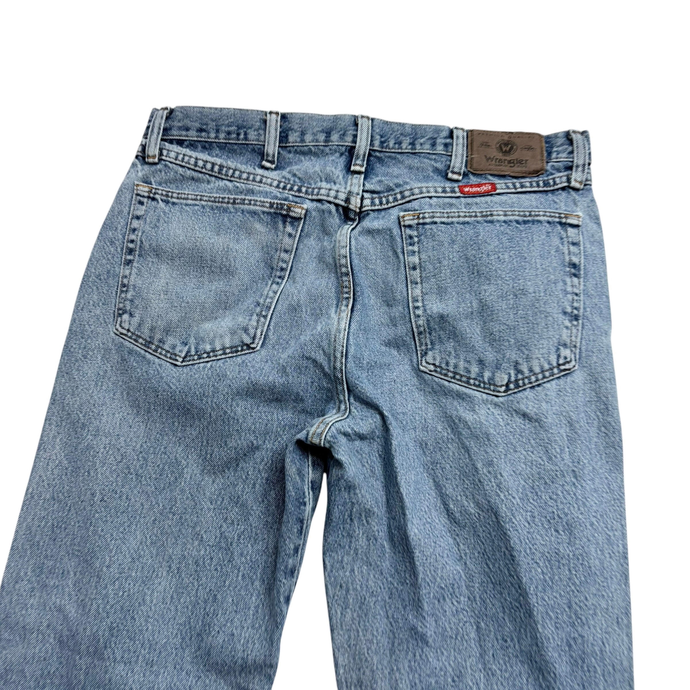 Wrangler Jeans W34 L29 Mens Light Blue Regular Straight Fit Vintage Denim (F)