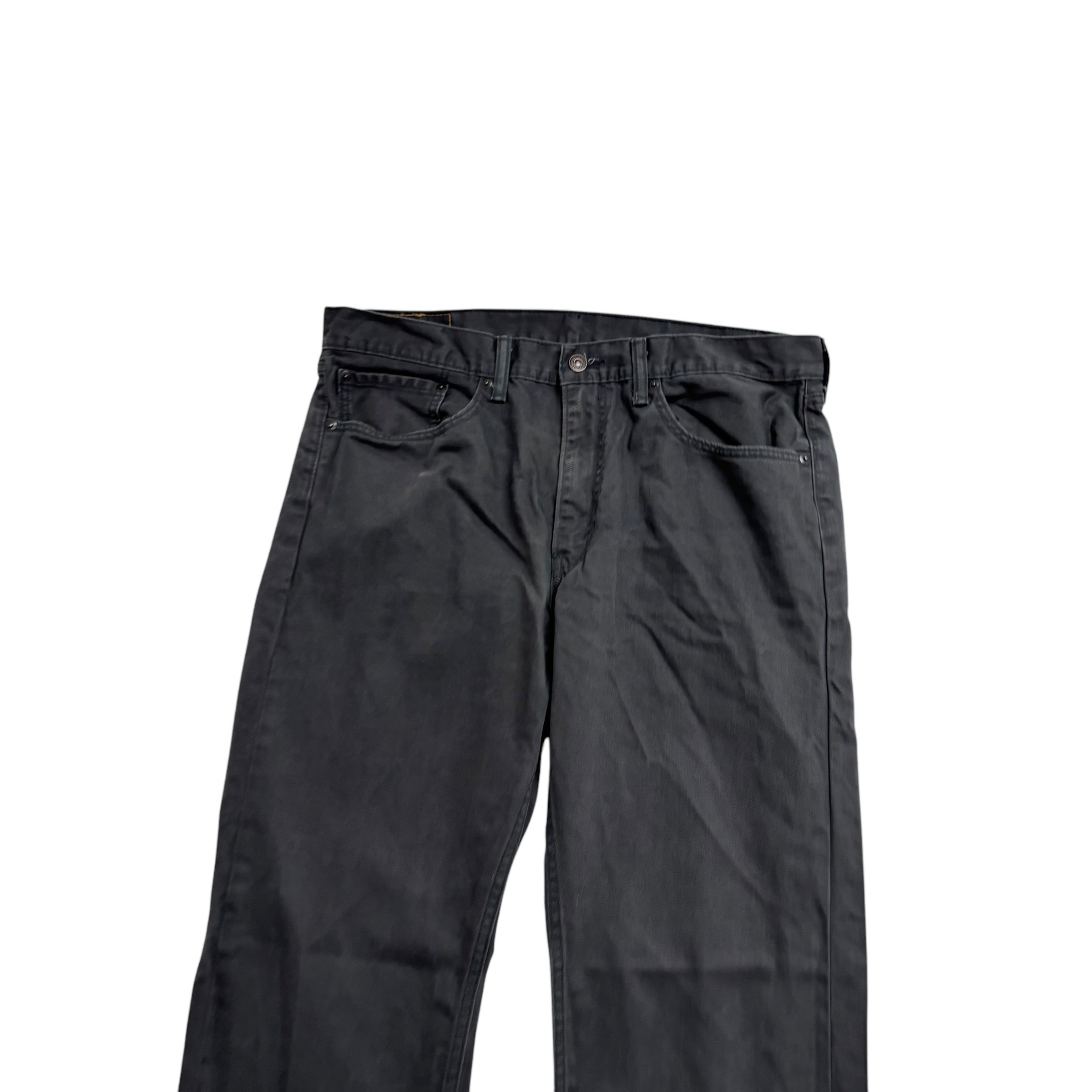 Levis 505 Trousers W36 L30 Mens Grey Regular Straight Fit Cotton Pants (E)
