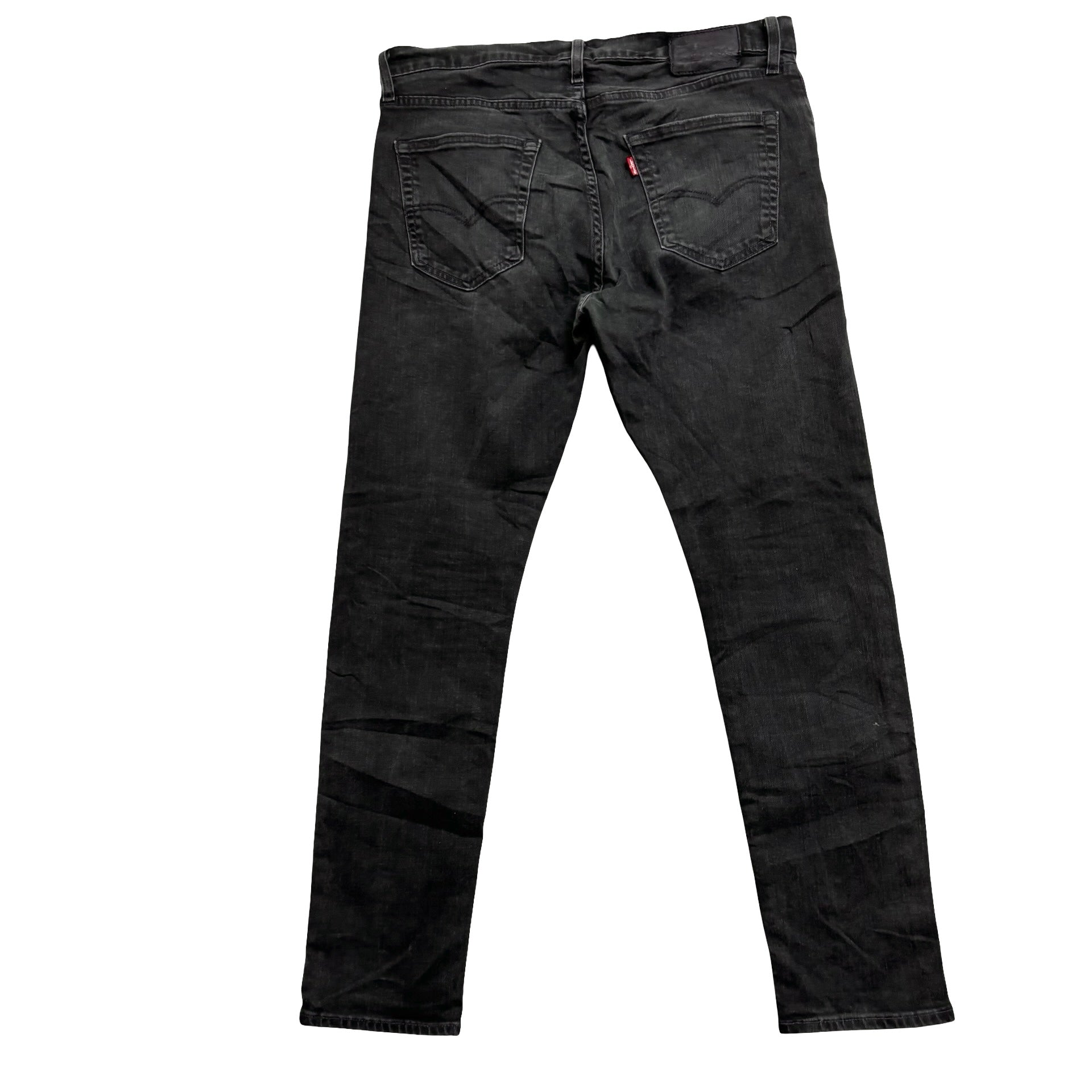 Levis 512 Jeans W34 L29 Mens Black Slim Tapered Fit Stretch Denim (F)