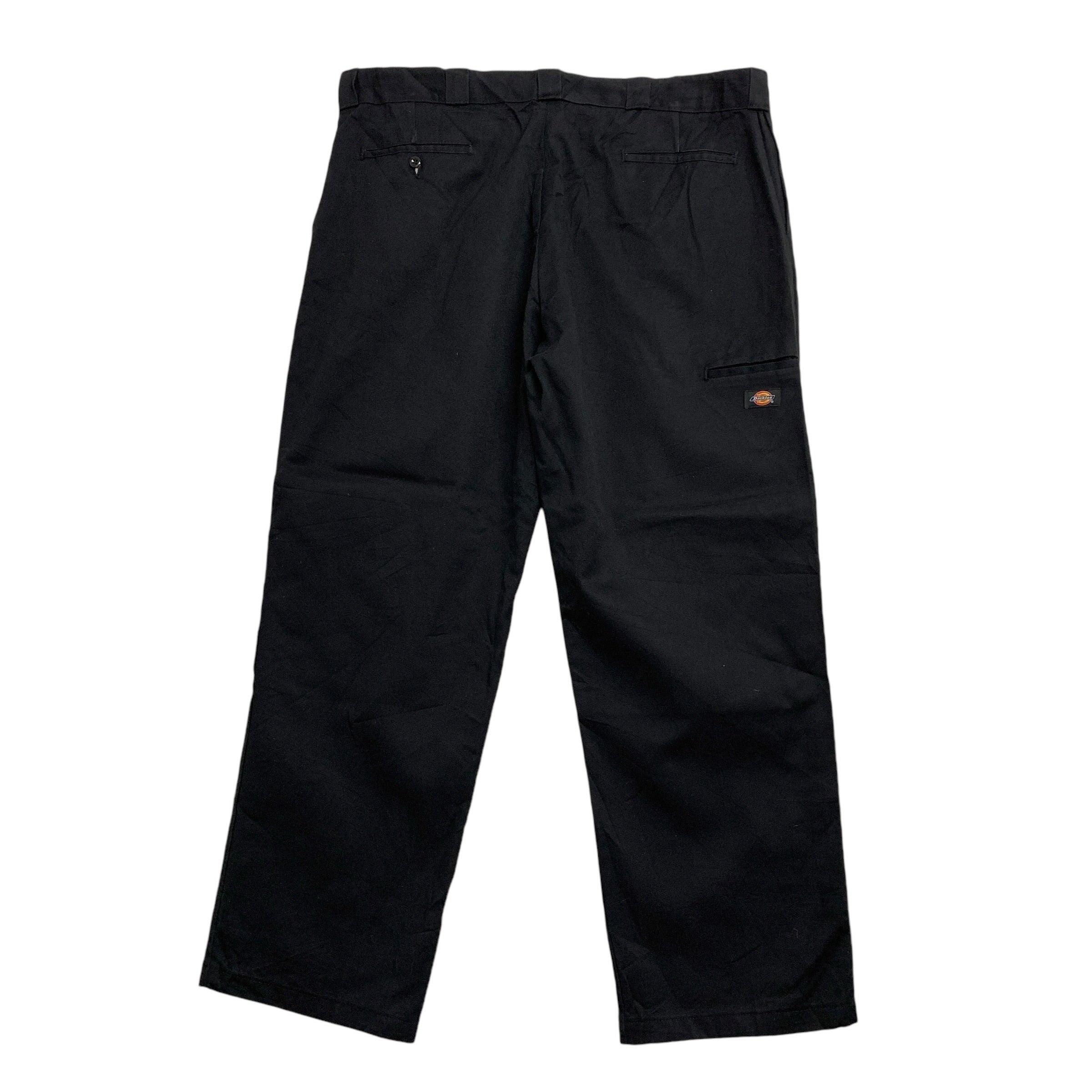 Dickies Double Knee Trousers W42 L32 Mens Black Pants Baggy Relaxed Fit Workwear