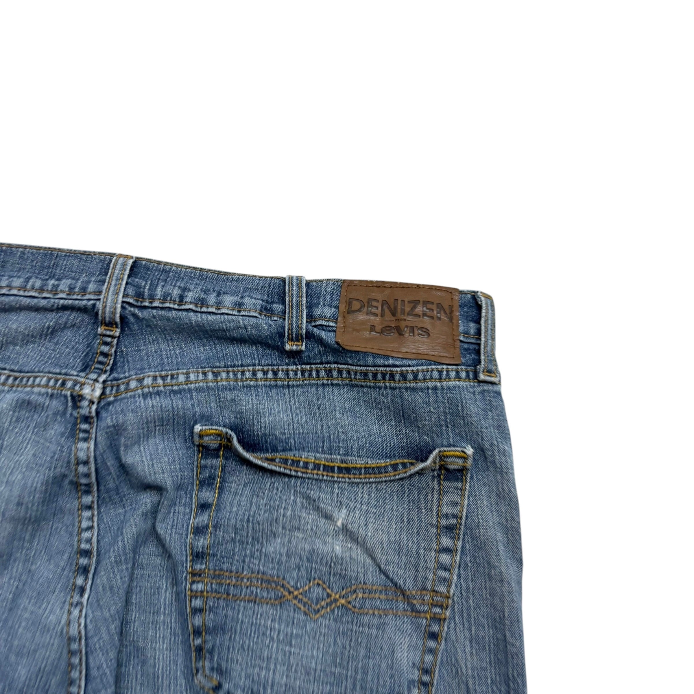 Levis Denizen Jeans W40 L30 Mens Mid Blue Relaxed Straight Fit Stretch