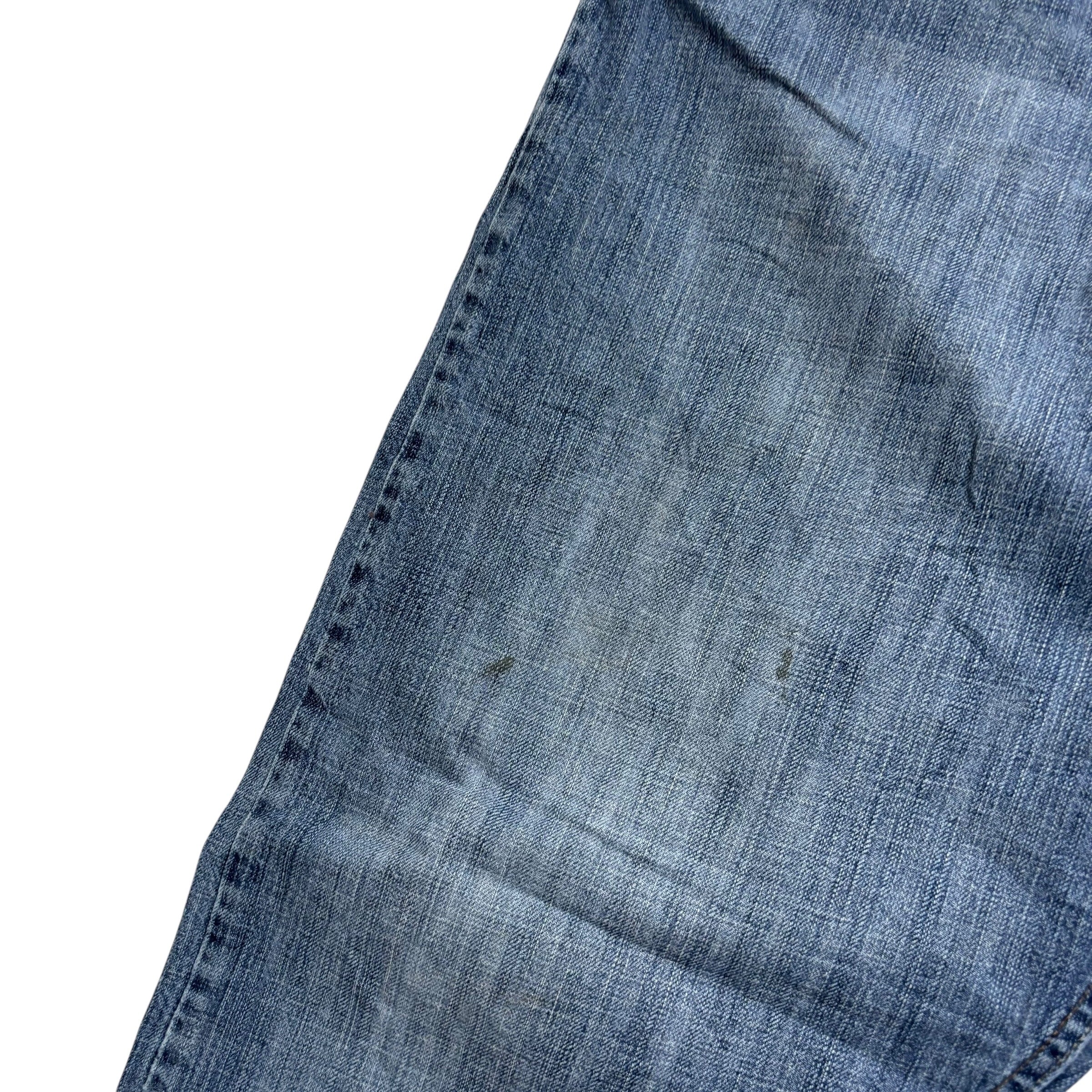 Wrangler Jeans W42 L32 Mens Mid Blue Relaxed Bootcut Fit Vintage Denim (F)