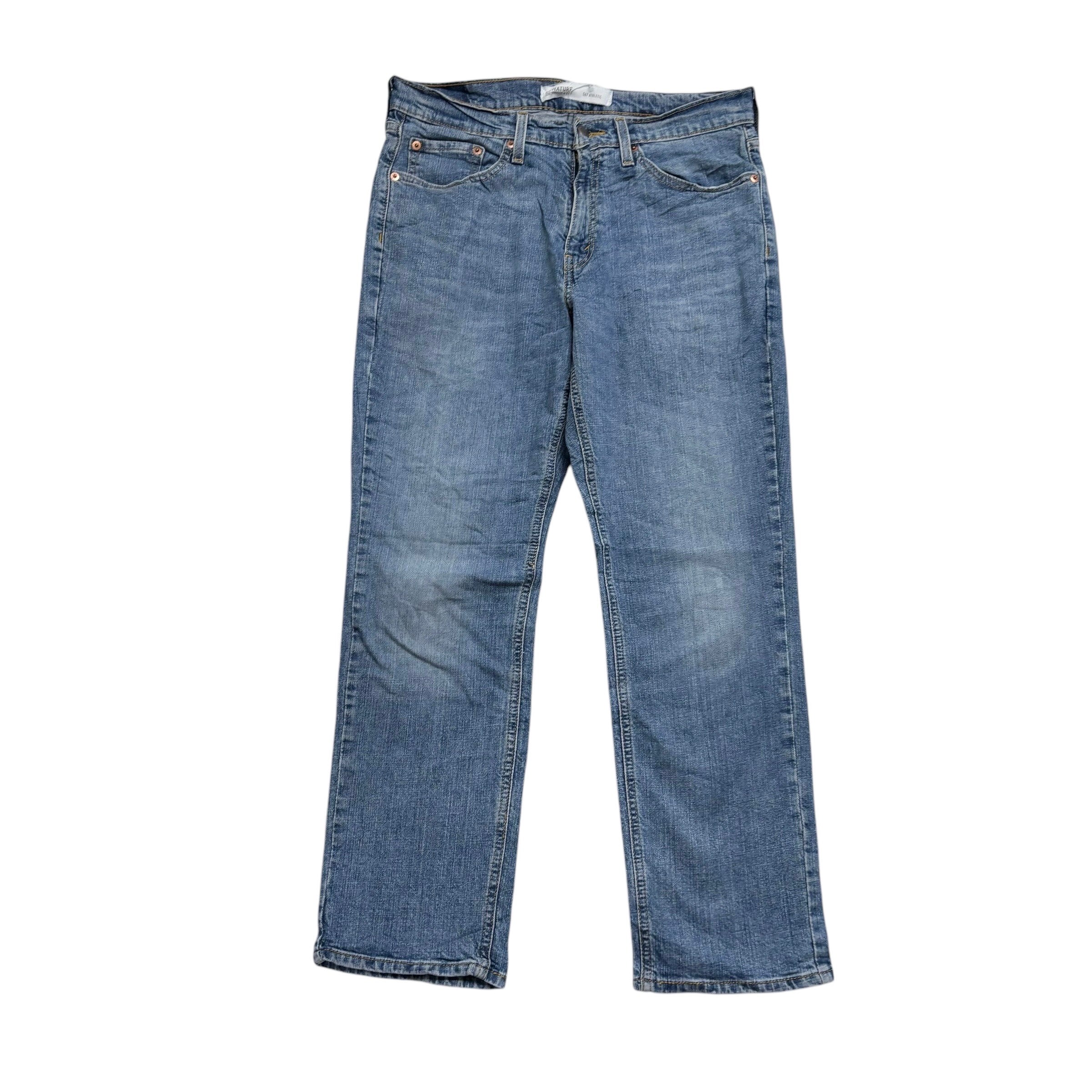 Levis Signature Jeans W32 L29 Mens Light Blue Athletic Fit Stretch Denim (E)