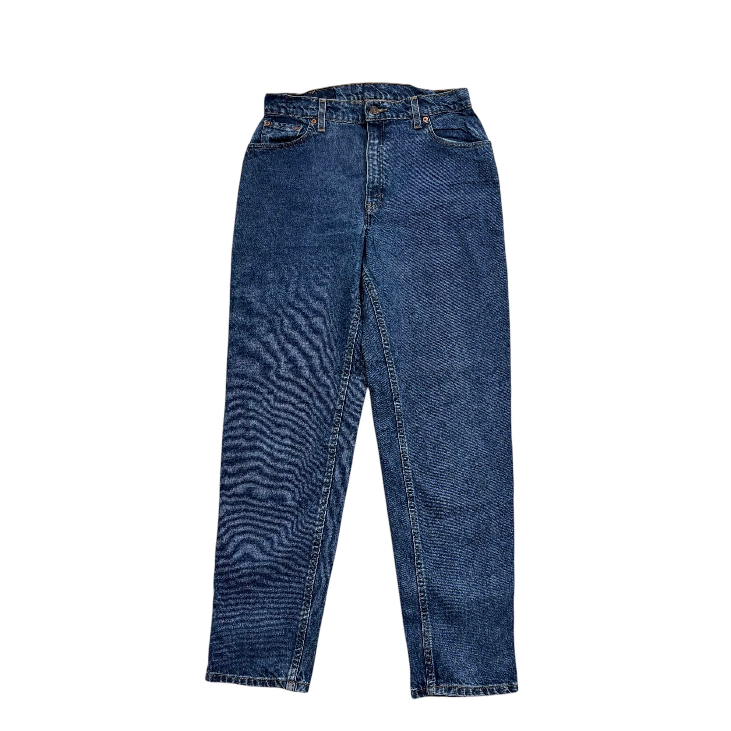 Levis 550 Jeans W30 L32 Womens Mid Blue Relaxed Taper Mom Fit Vintage Denim (E)