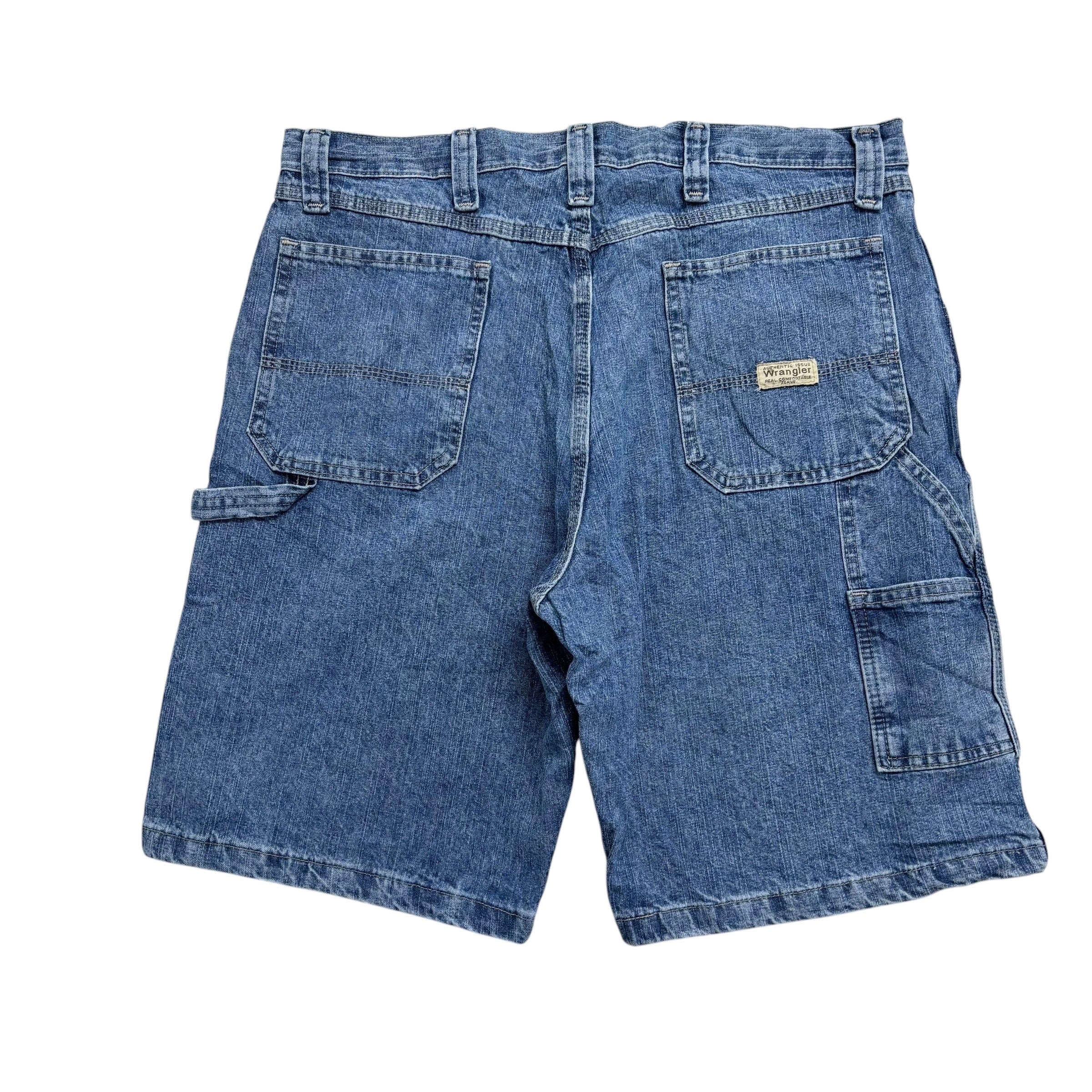 Wrangler Baggy Jorts W36 Mens Light Blue Denim Shorts Relaxed Fit Carpenter