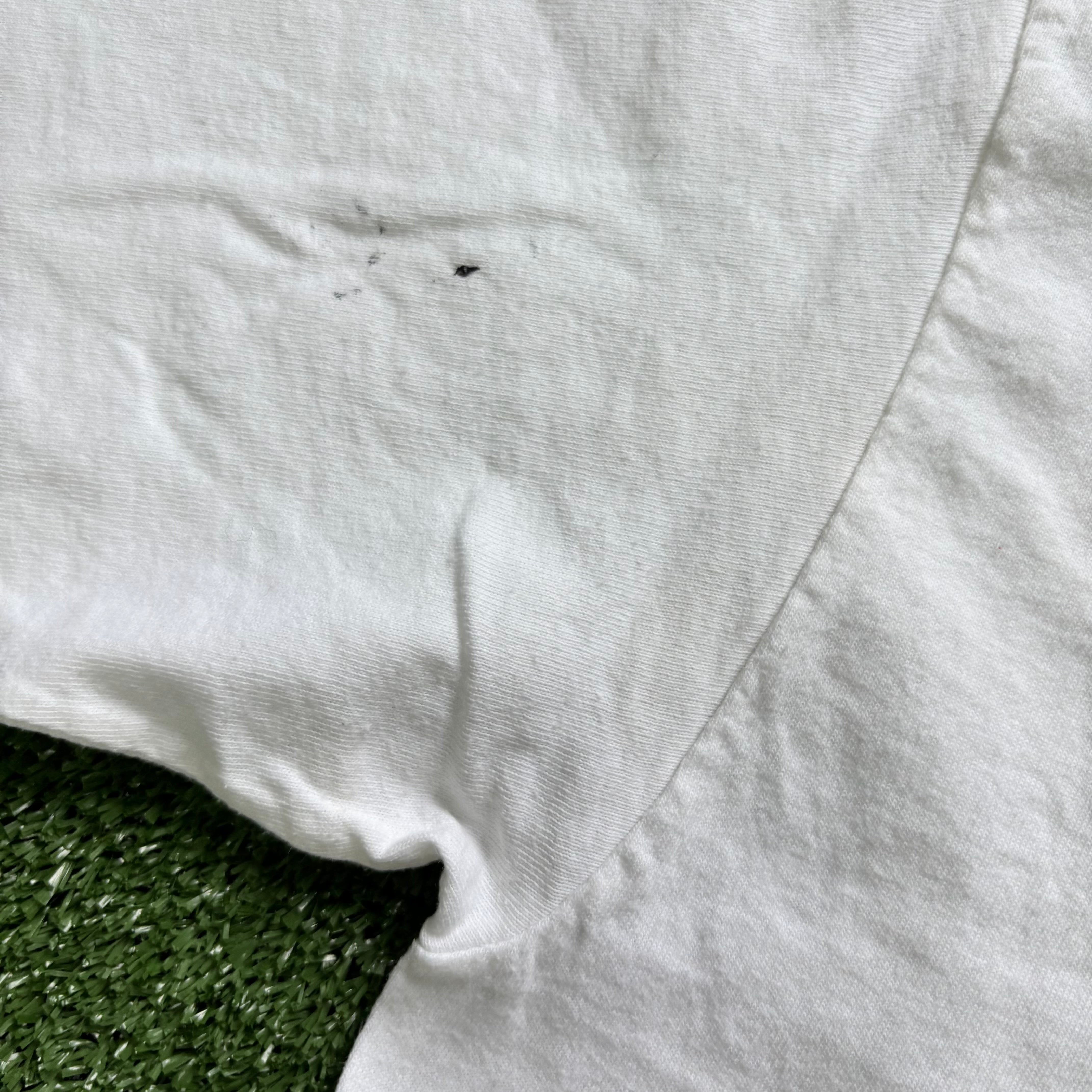 Vintage T Shirt Mens Large White Single Stitch Graphic Print 90s Tourist (F)