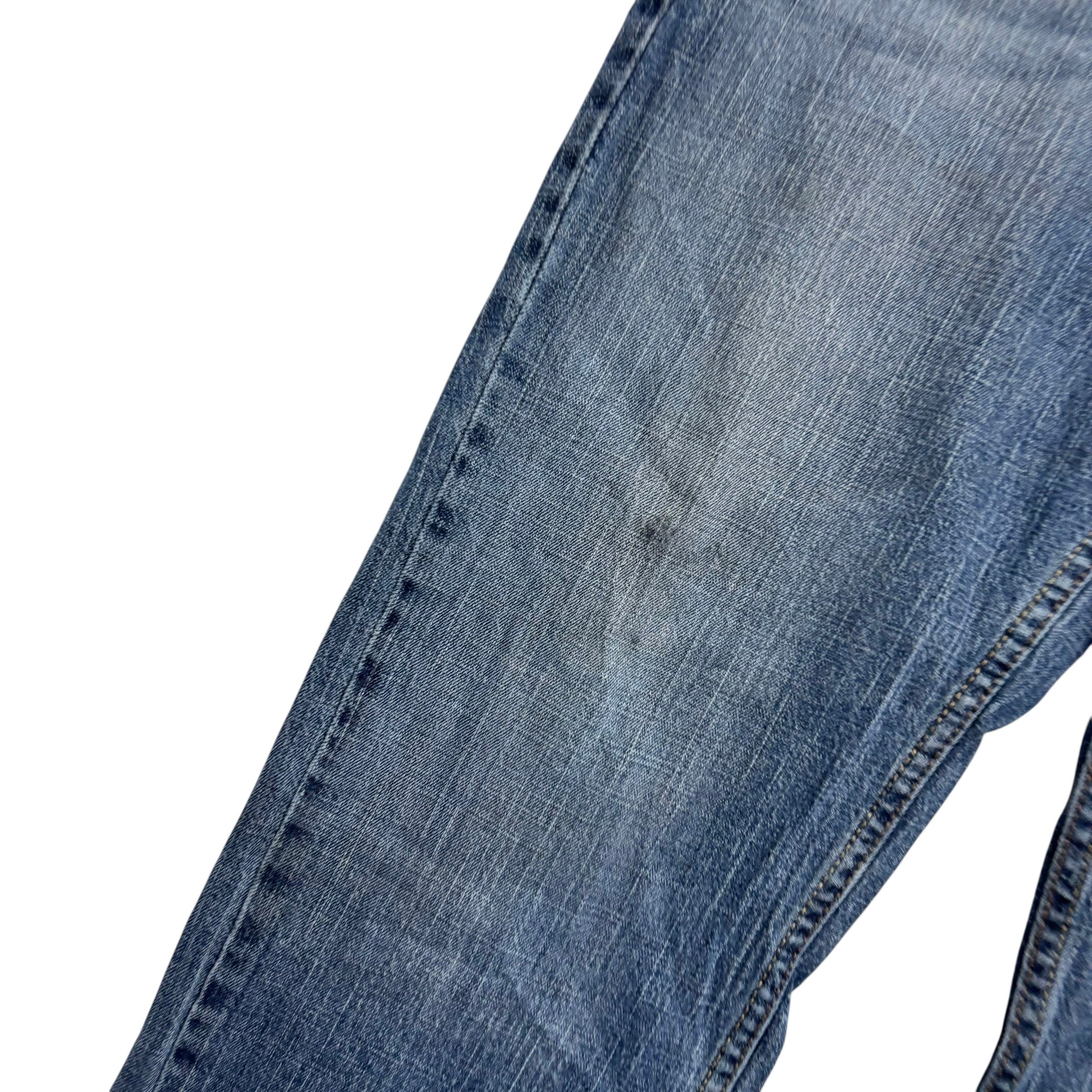 Levis Signature Jeans W36 L32 Mens Mid Blue Relaxed Straight Stretch Denim (F)