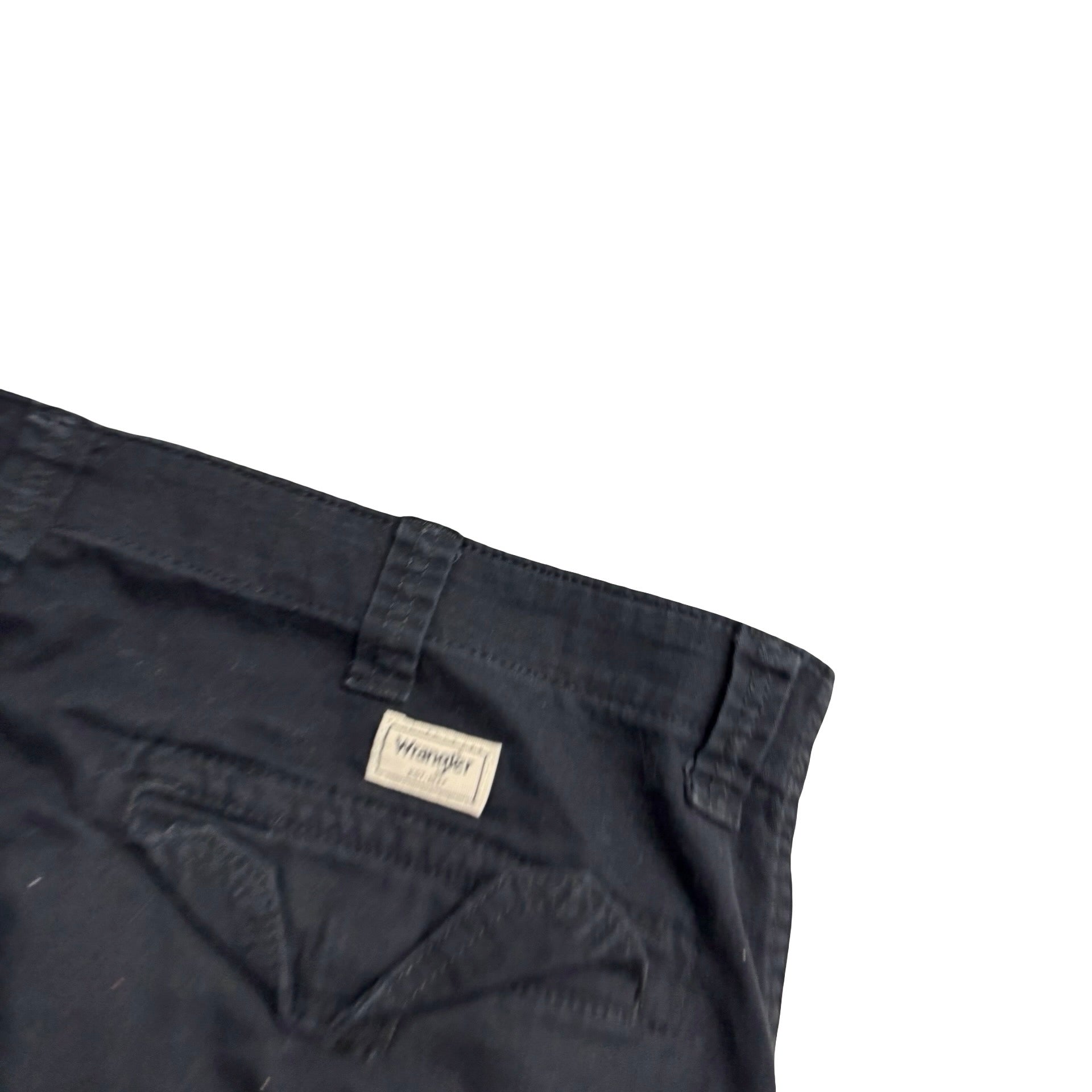 Wrangler Cargo Trousers W42 L30 Mens Black Regular Tapered Fit Stretch (E)