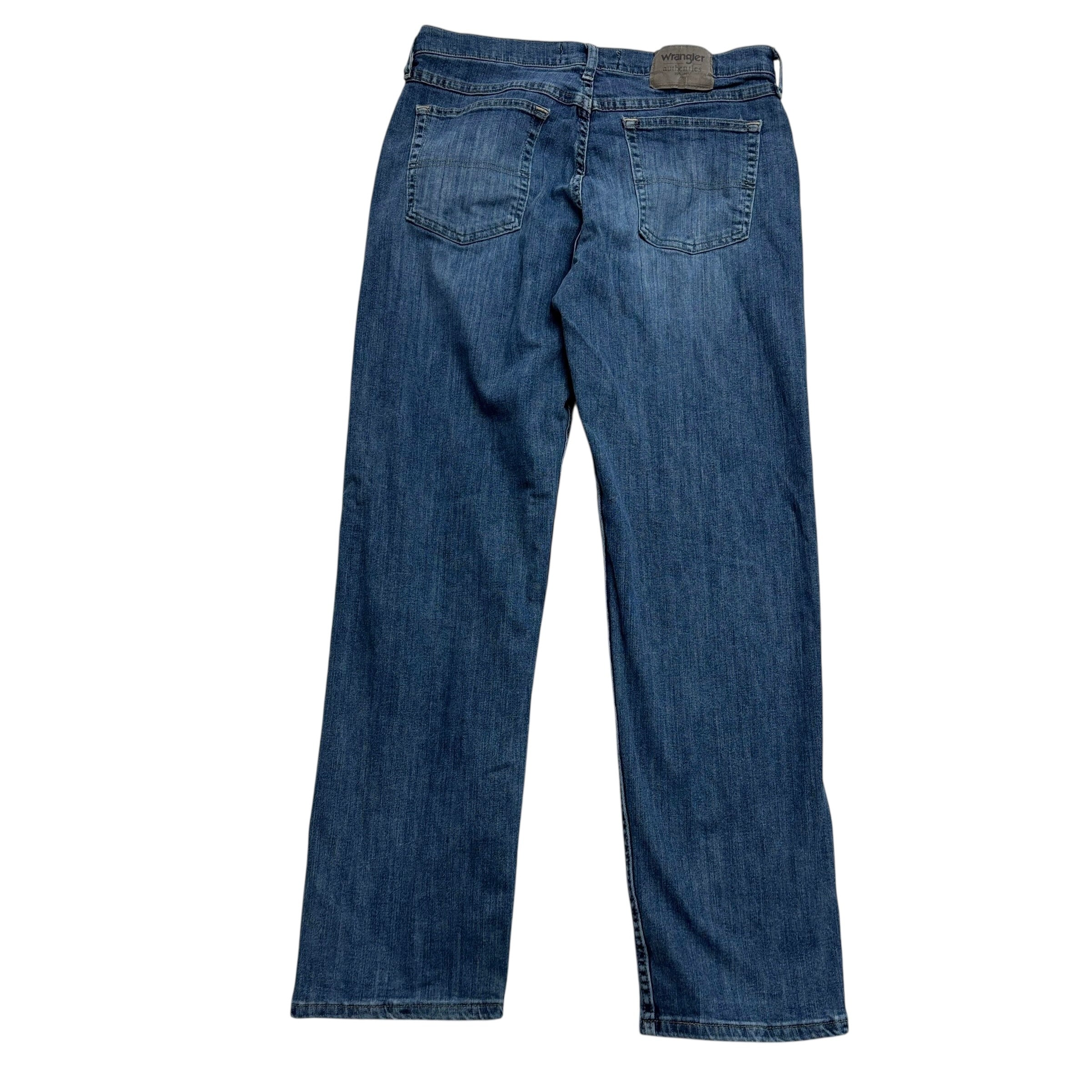 Wrangler Jeans W32 L32 Mens Dark Blue Relaxed Straight Fit Stretch Denim
