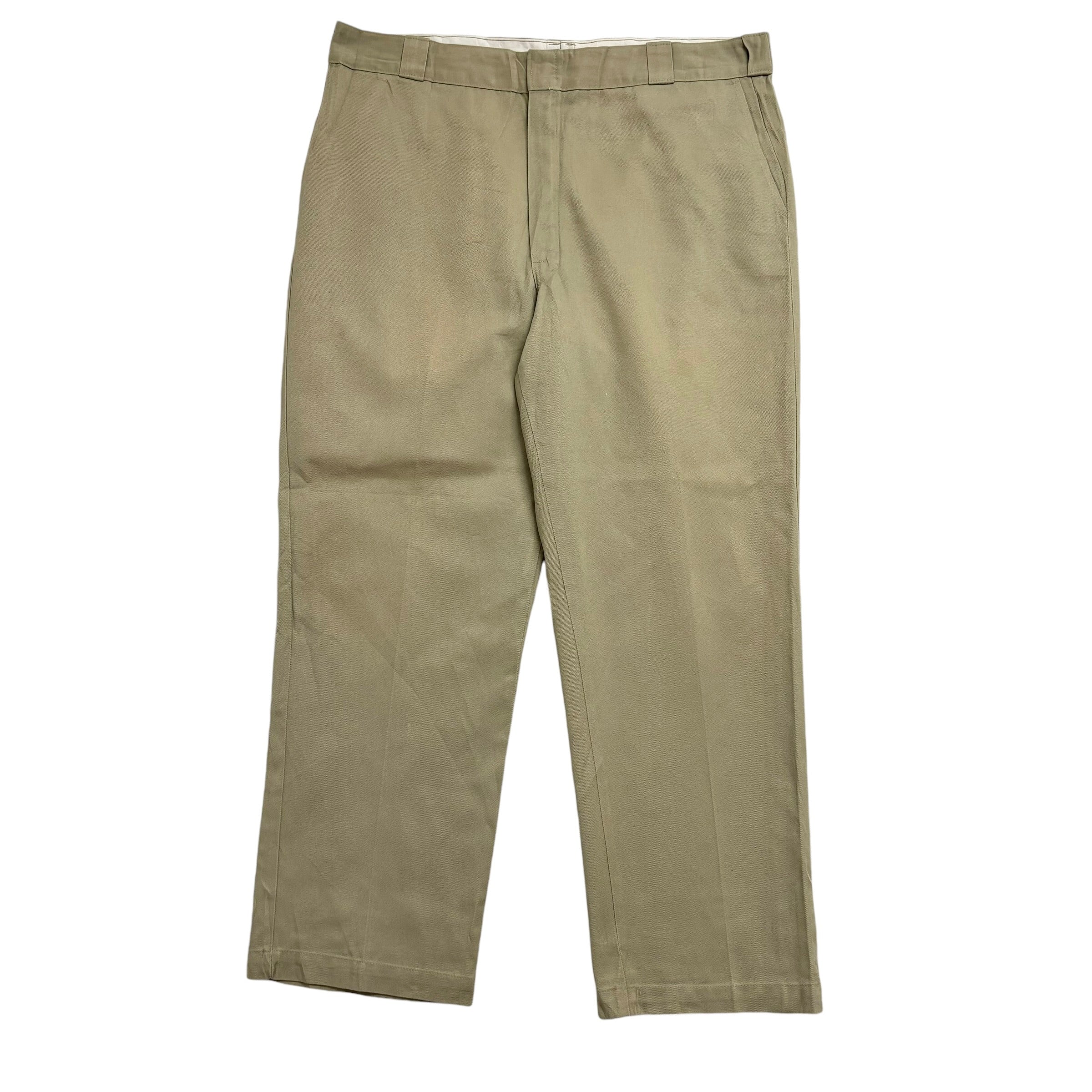 Dickies 874 Trousers W40 L30 Mens Beige Pants Original Straight Fit Workwear