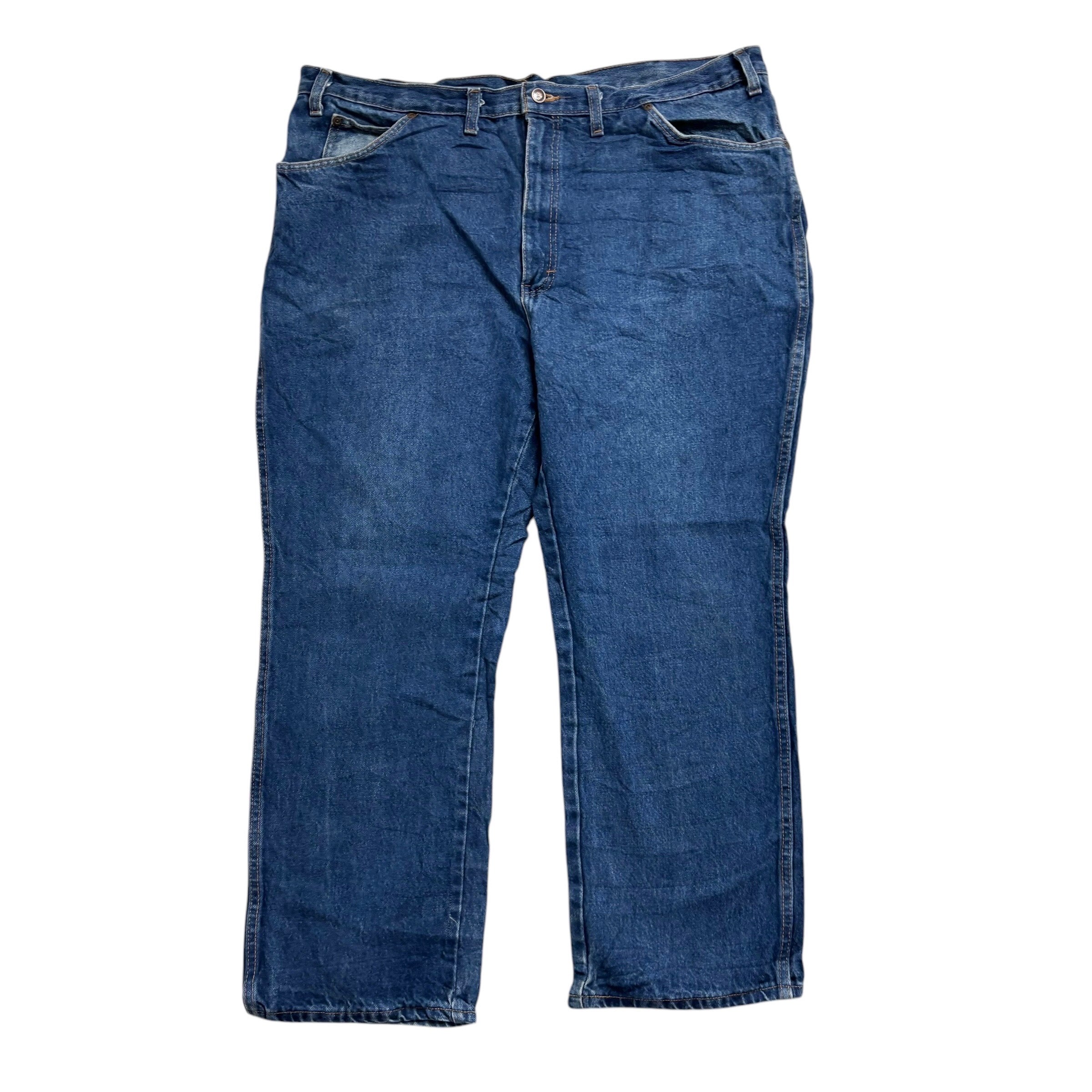 Dickies Jeans W44 L30 Mens Mid Blue Relaxed Straight Fit Denim (E)