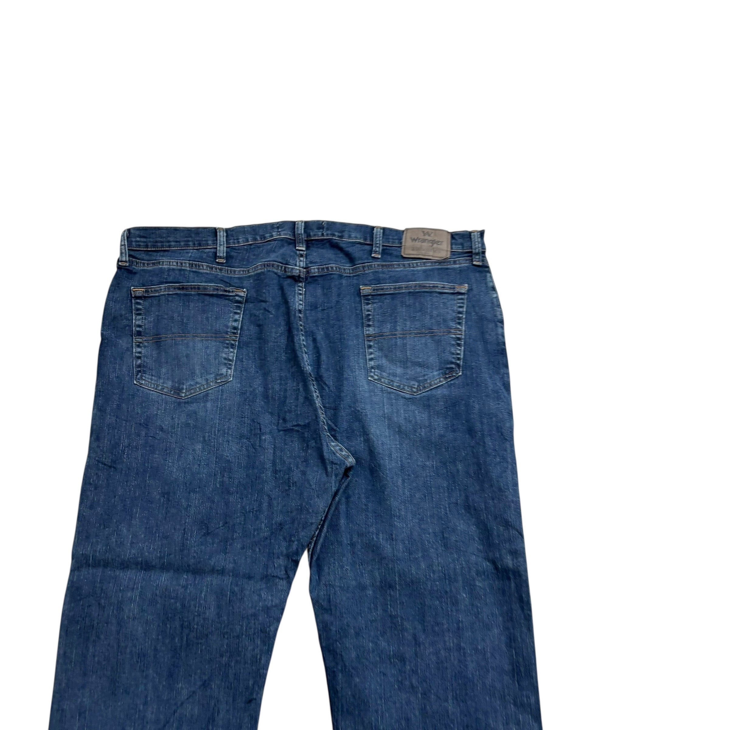 Wrangler Jeans W44 L27 Mens Dark Blue Regular Straight Fit Stretch Denim (E)