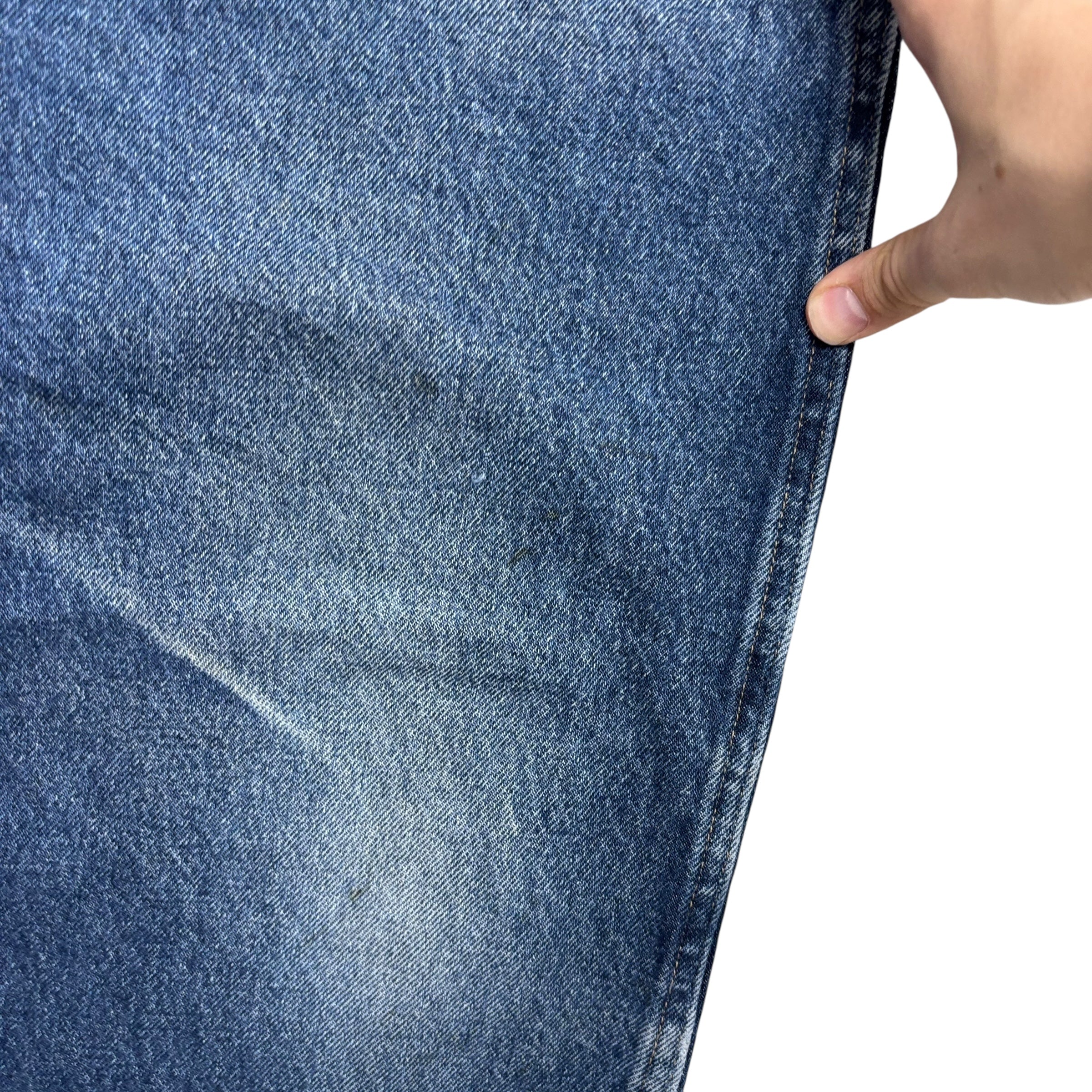 Wrangler Jeans W40 L30 Mens Mid Blue Regular Straight Fit Denim