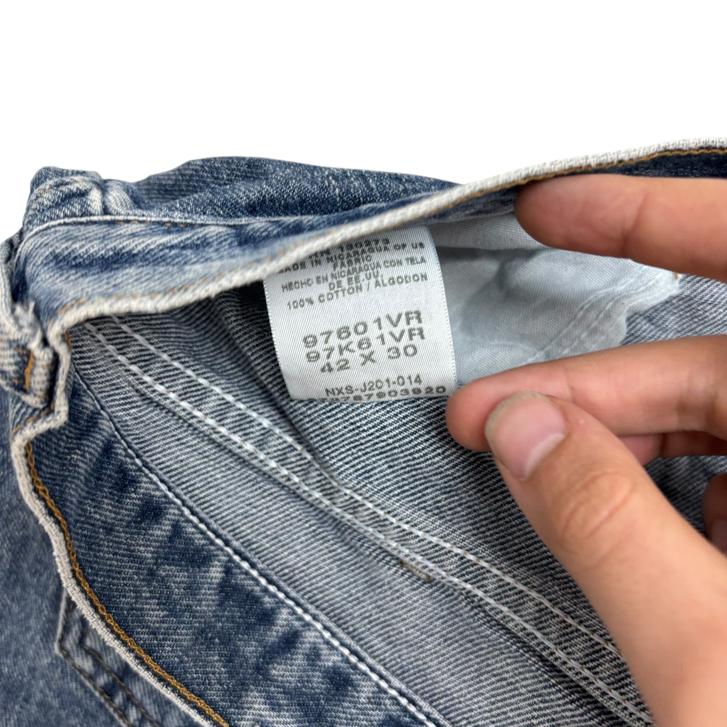 Wrangler Jeans W42 L30 Mens Mid Blue Relaxed Straight Fit Vintage Denim