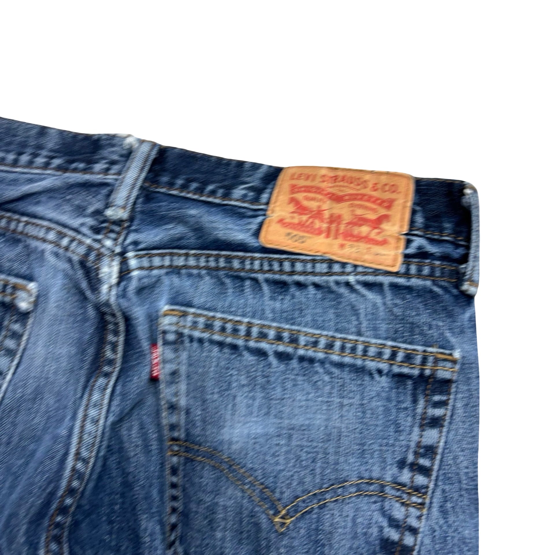 Levis 505 Jeans W30 L29 Mens Mid Blue Regular Straight Fit Denim (F)