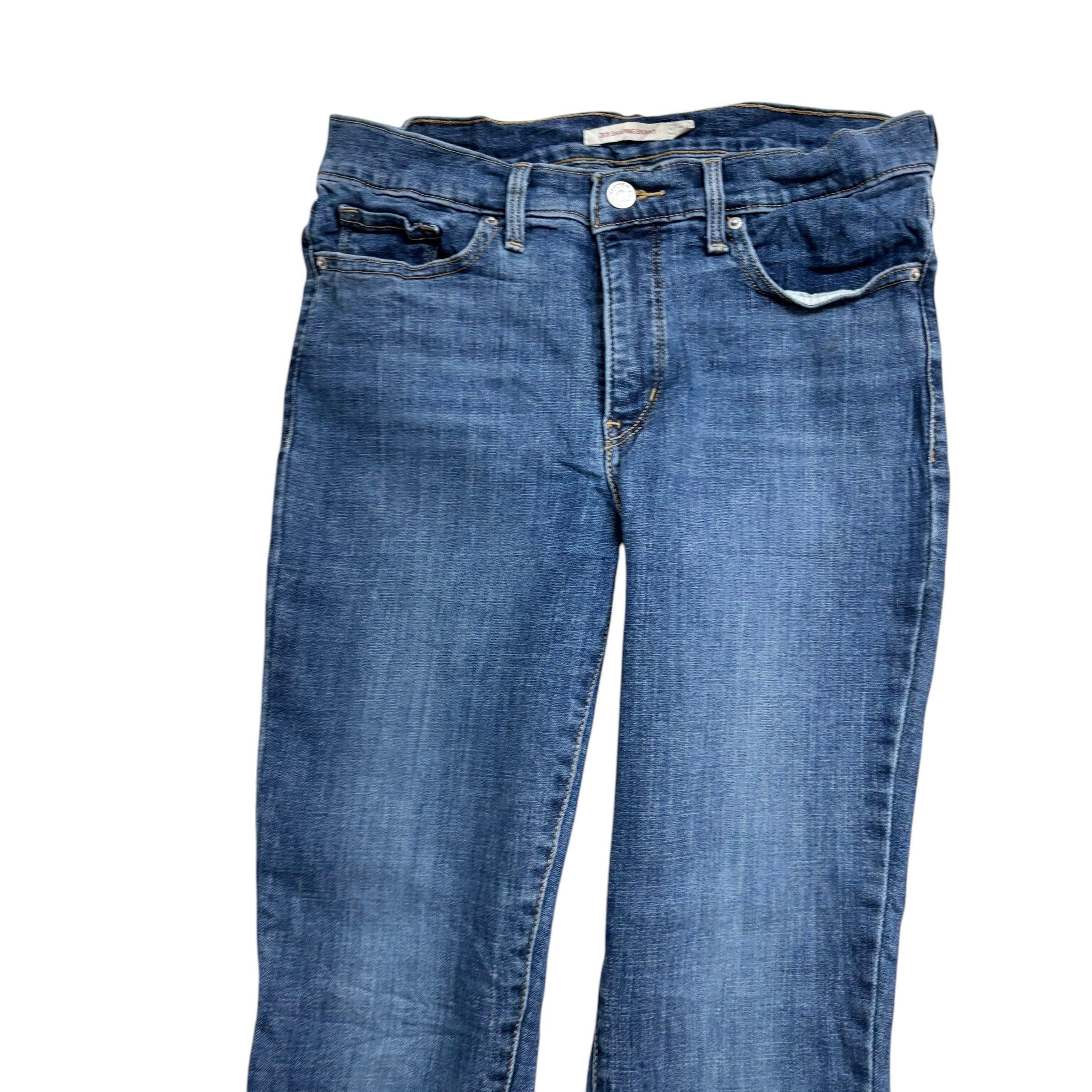 Levis 311 Jeans W29 L32 Womens Mid Blue Shaping Skinny Fit Stretch Denim (E)