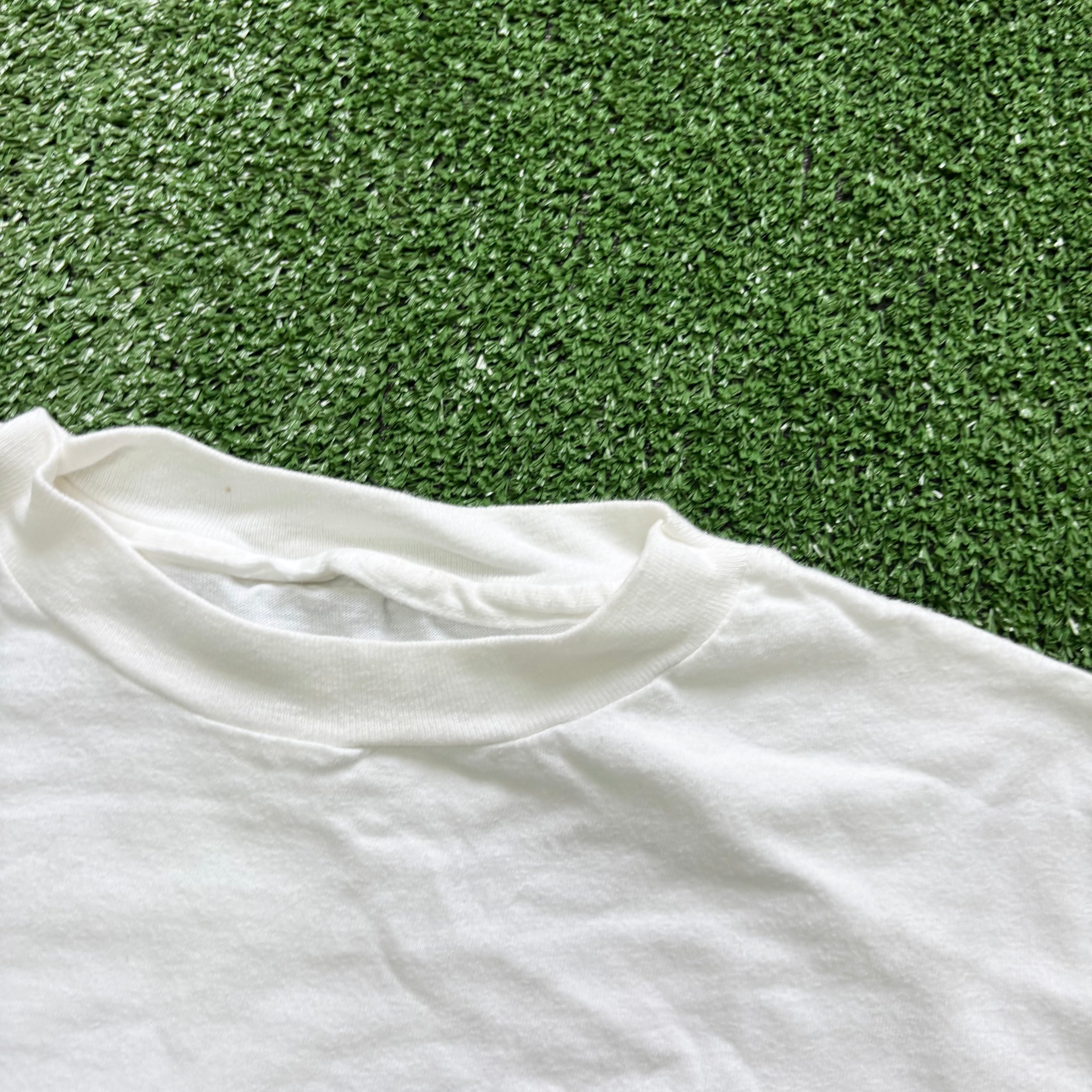 Vintage T Shirt Mens Small White Single Stitch Graphic Print 90s USA Planes (E)