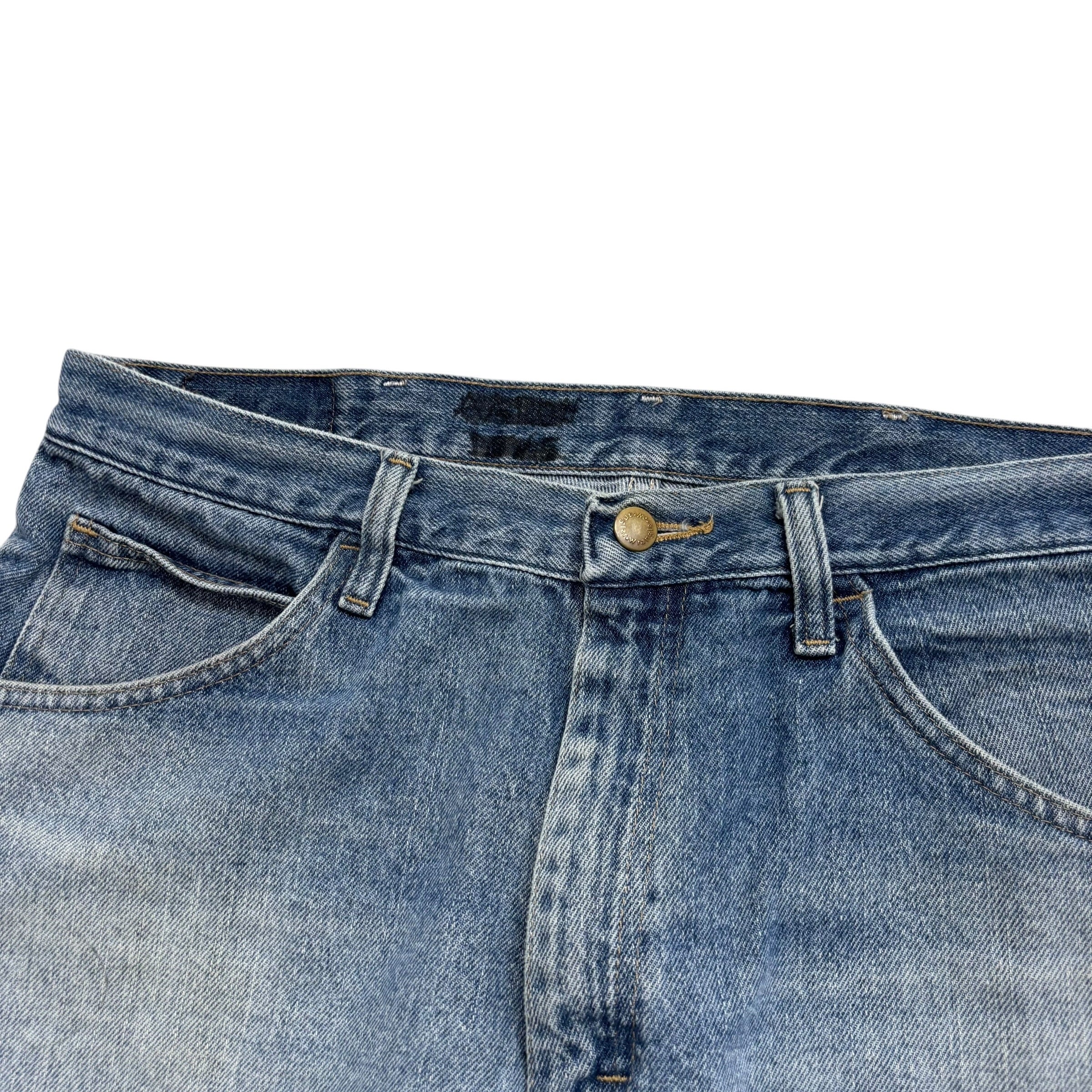 Wrangler Baggy Jorts W34 Mens Denim Shorts Mid Blue Relaxed Fit (F)