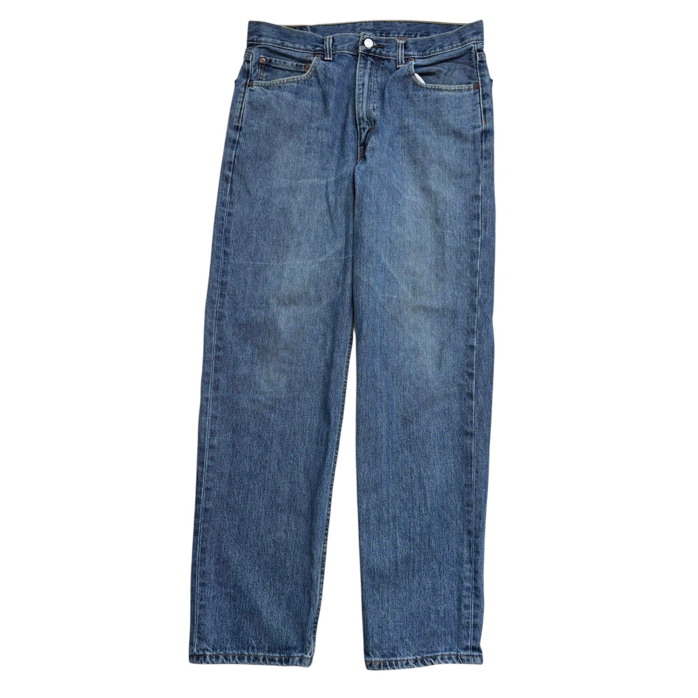 Levis 550 Jeans W36 L34 Mens Mid Blue Baggy Relaxed Straight Fit Denim (F)