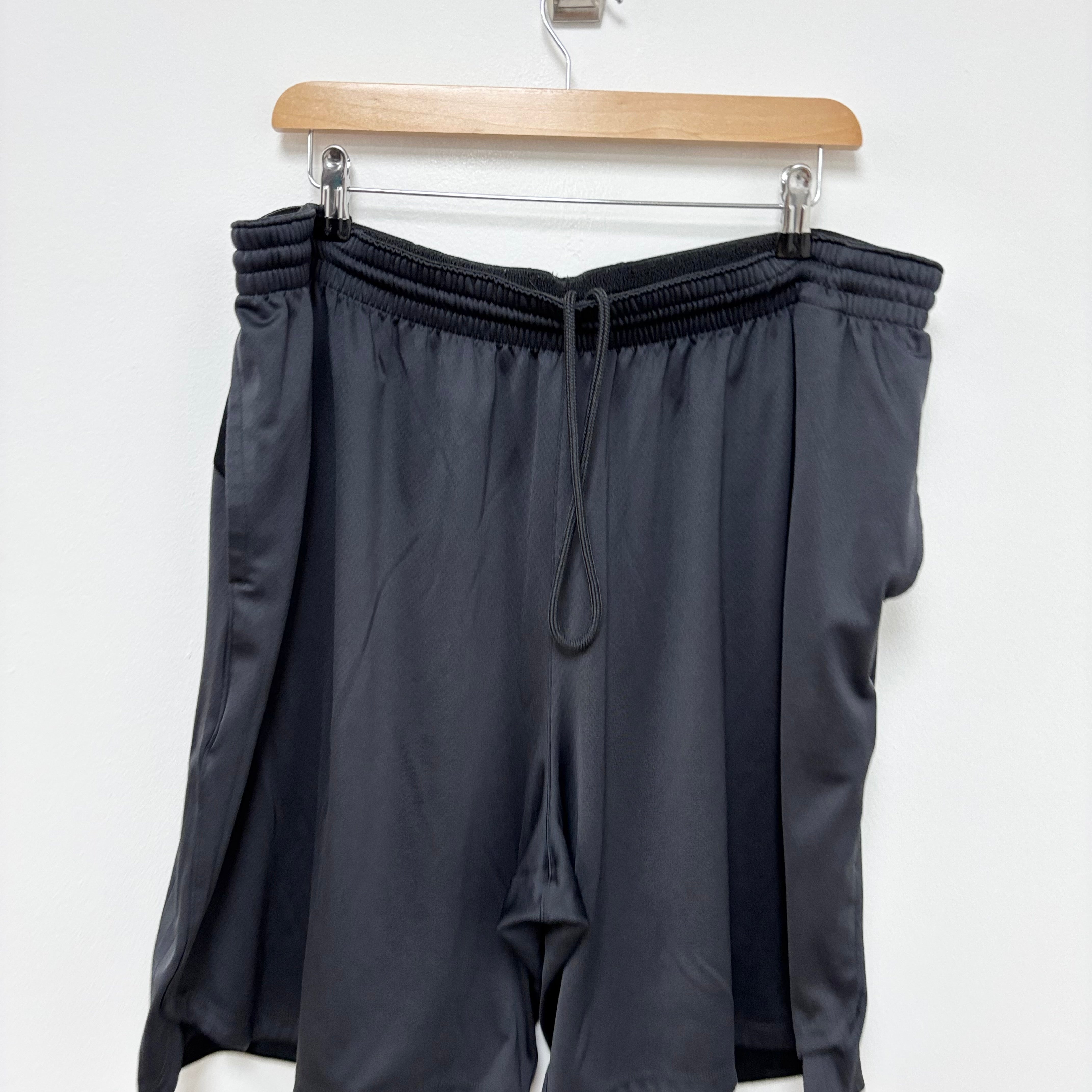 Adidas Shorts Mens XXL Grey Sports Running Gym Athletic Pockets (E)