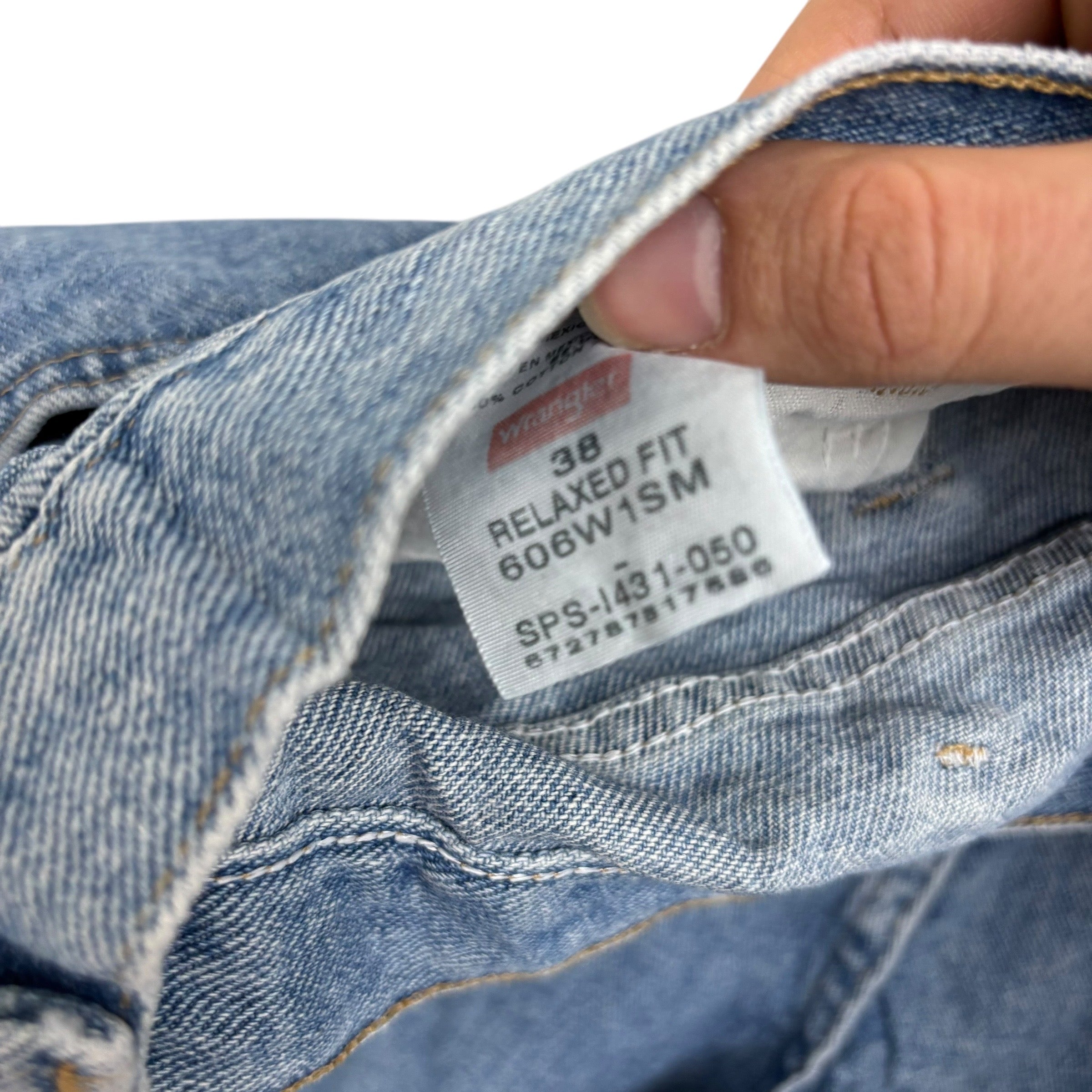 Wrangler Baggy Jorts W38 Mens Denim Shorts Light Blue Relaxed Fit (E)