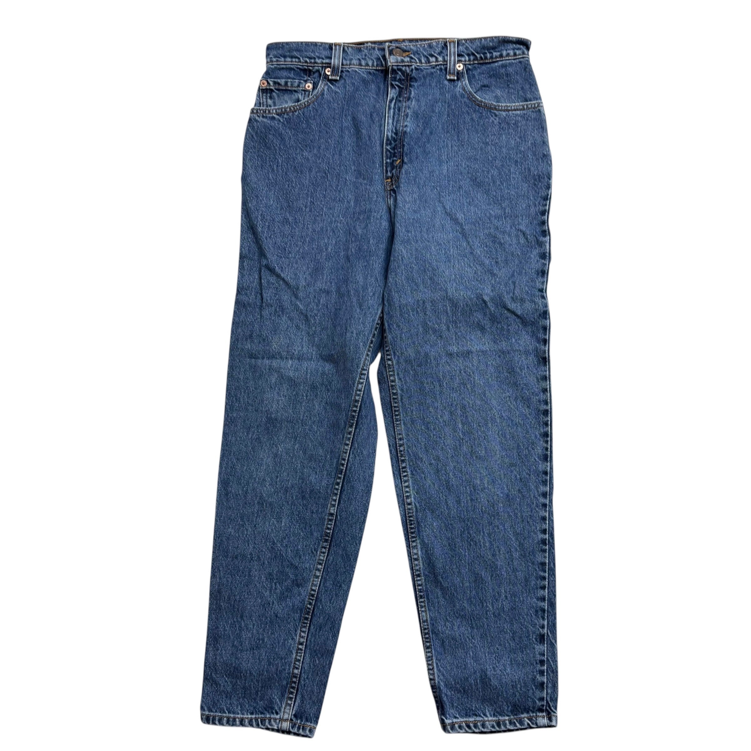 Levis 551 Jeans W30 L29 Womens Mid Blue Relaxed Taper USA Made Vintage