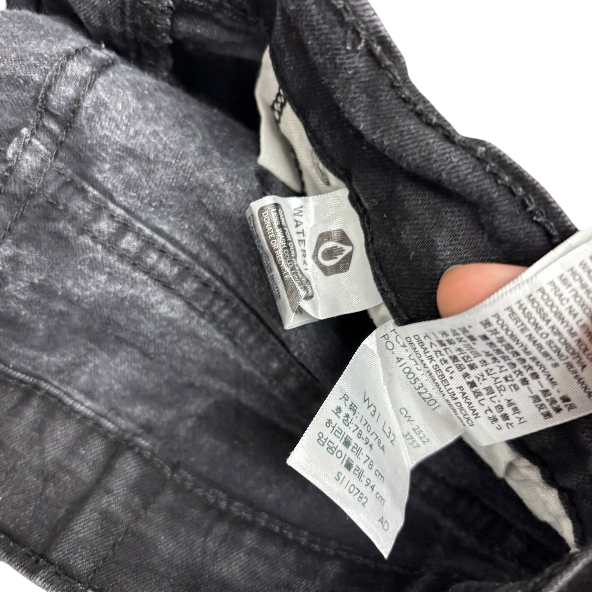 Levis 511 Jeans W31 L32 Mens Black Slim Fit Stretch Denim