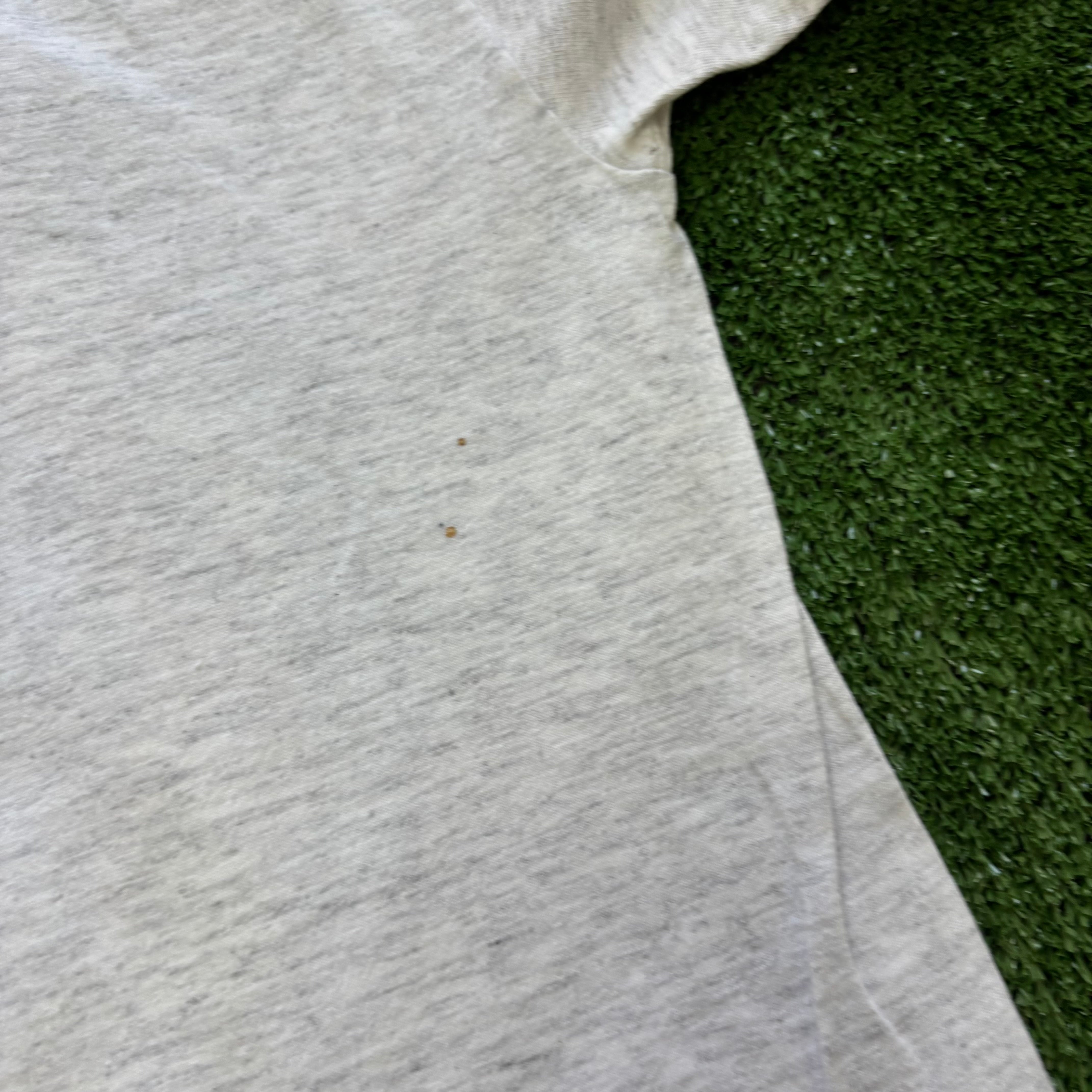 Vintage T Shirt Mens Small Grey Single Stitch Graphic Print 90s College