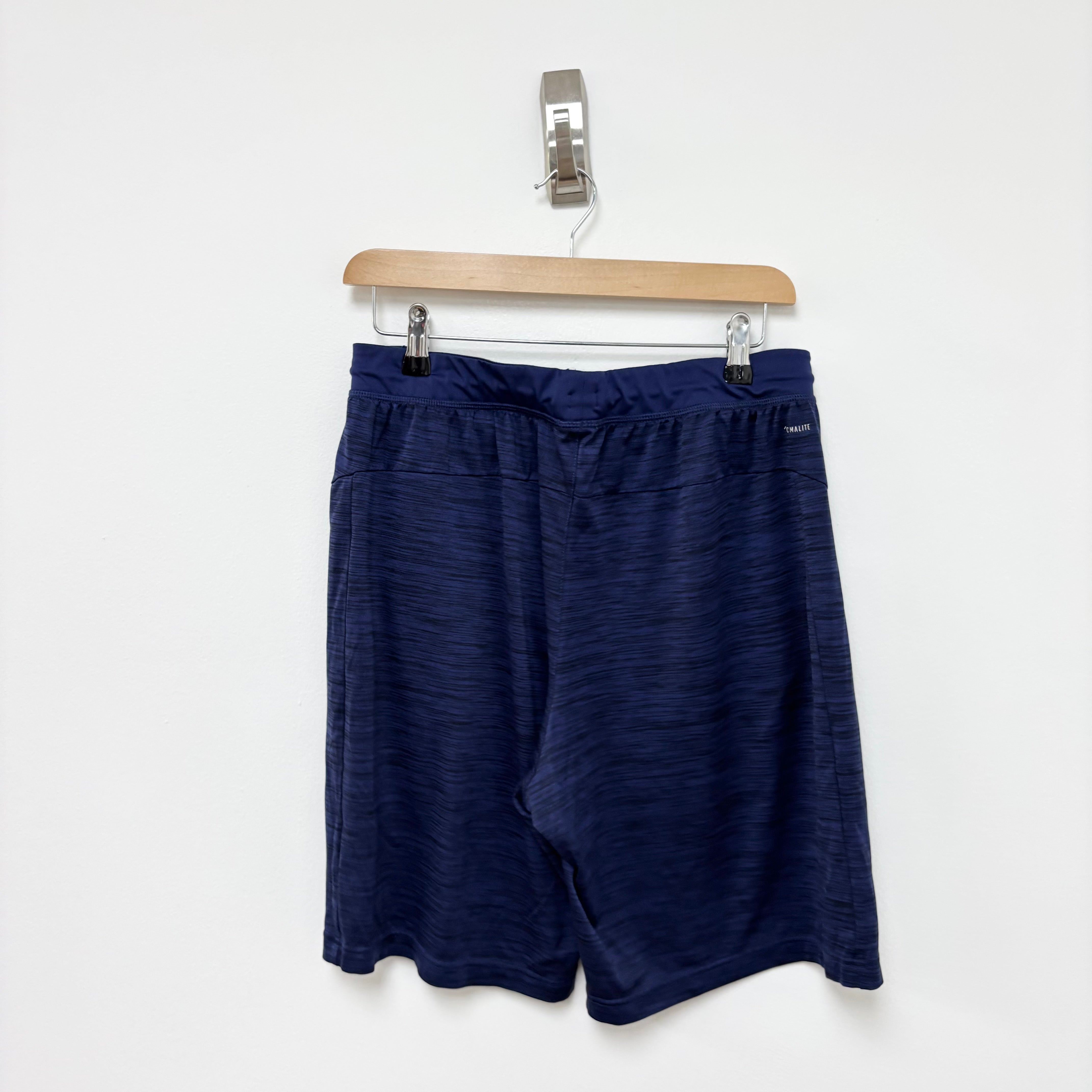 Adidas Shorts Mens Large Navy Blue Sports Running Gym Athletic Pockets