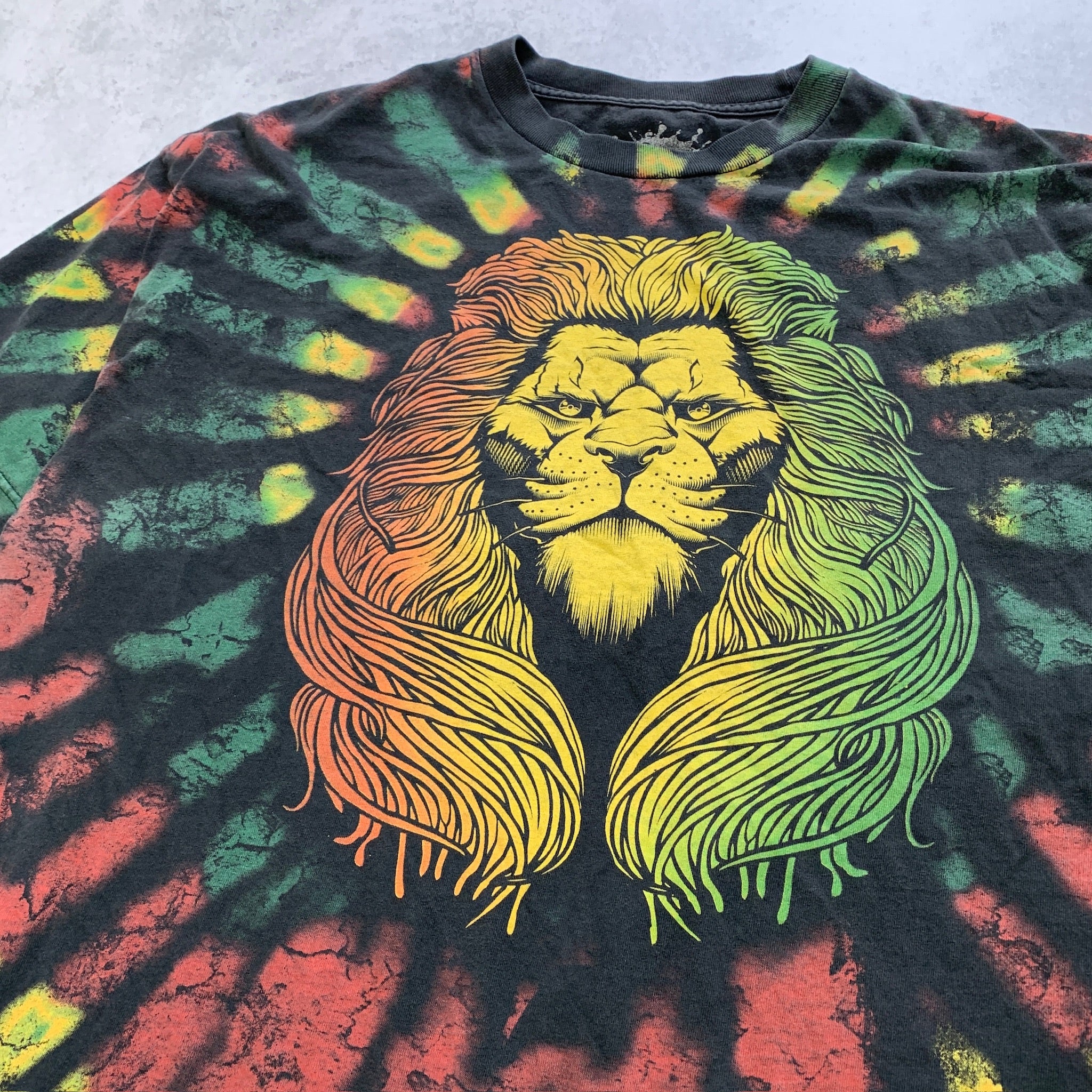 T Shirt Mens XXL Black Graphic Print Zion Rootswear Rasta