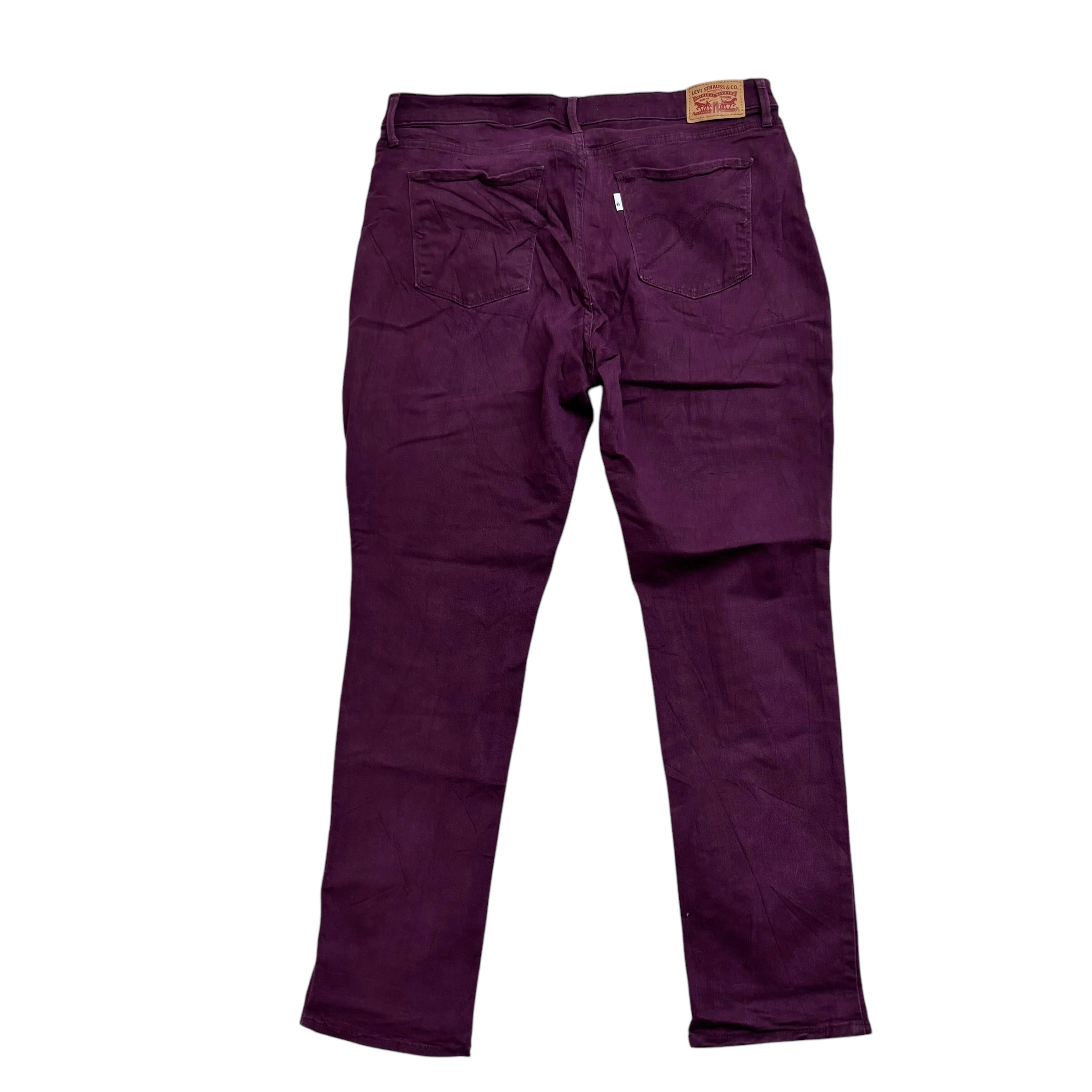 Levis Trousers W33 L30 Womens Mid Rise Skinny Fit Stretch Pants (E)
