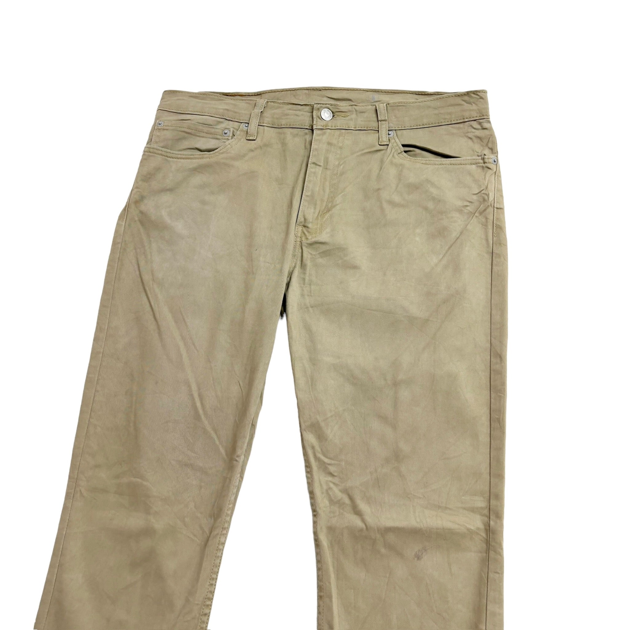 Levis 511 Trousers W34 L32 Mens Beige Tan Slim Fit Stretch Cotton Pants