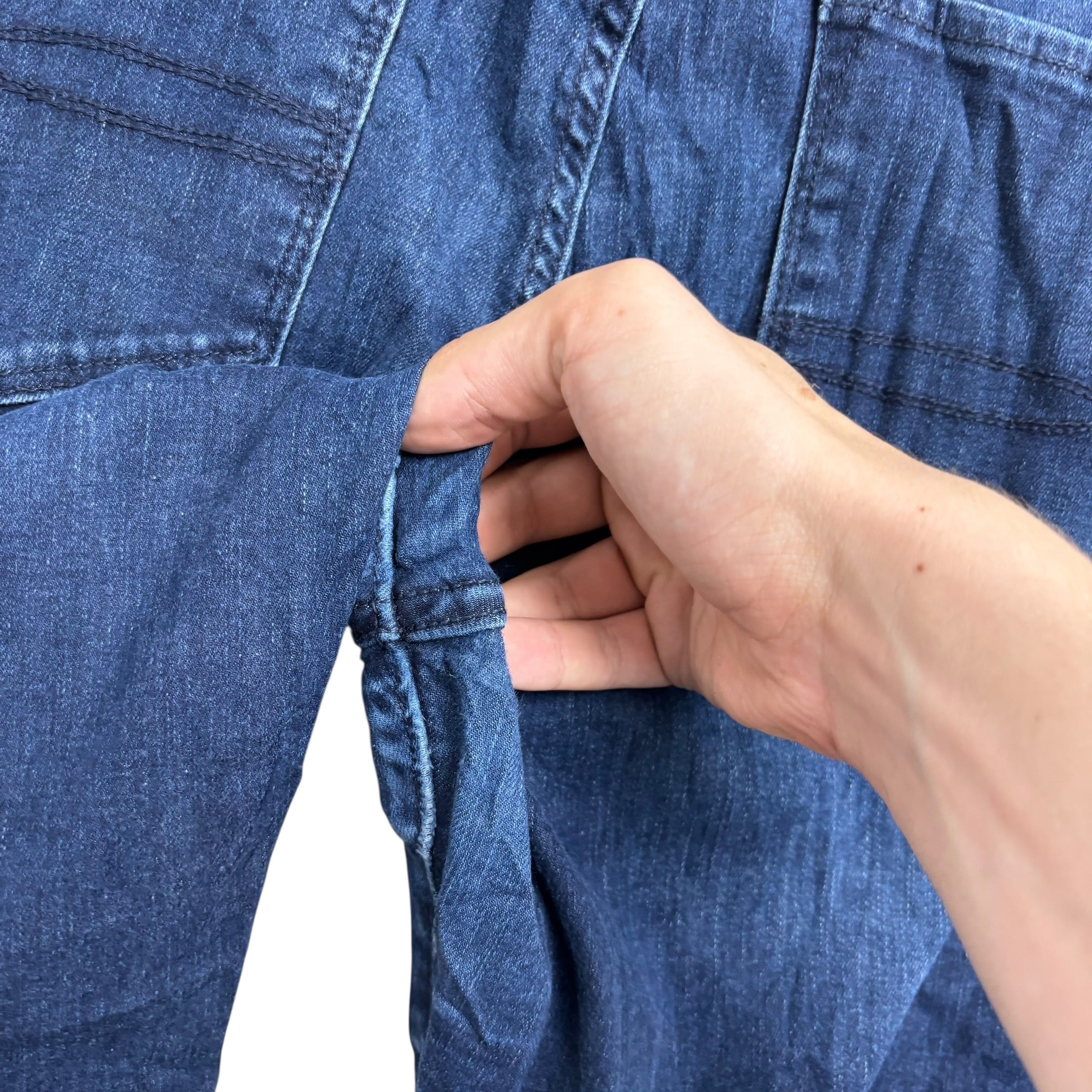 Levis Denizen Jeans W32 L30 Womens Skinny Fit Navy Blue Stretch Denim