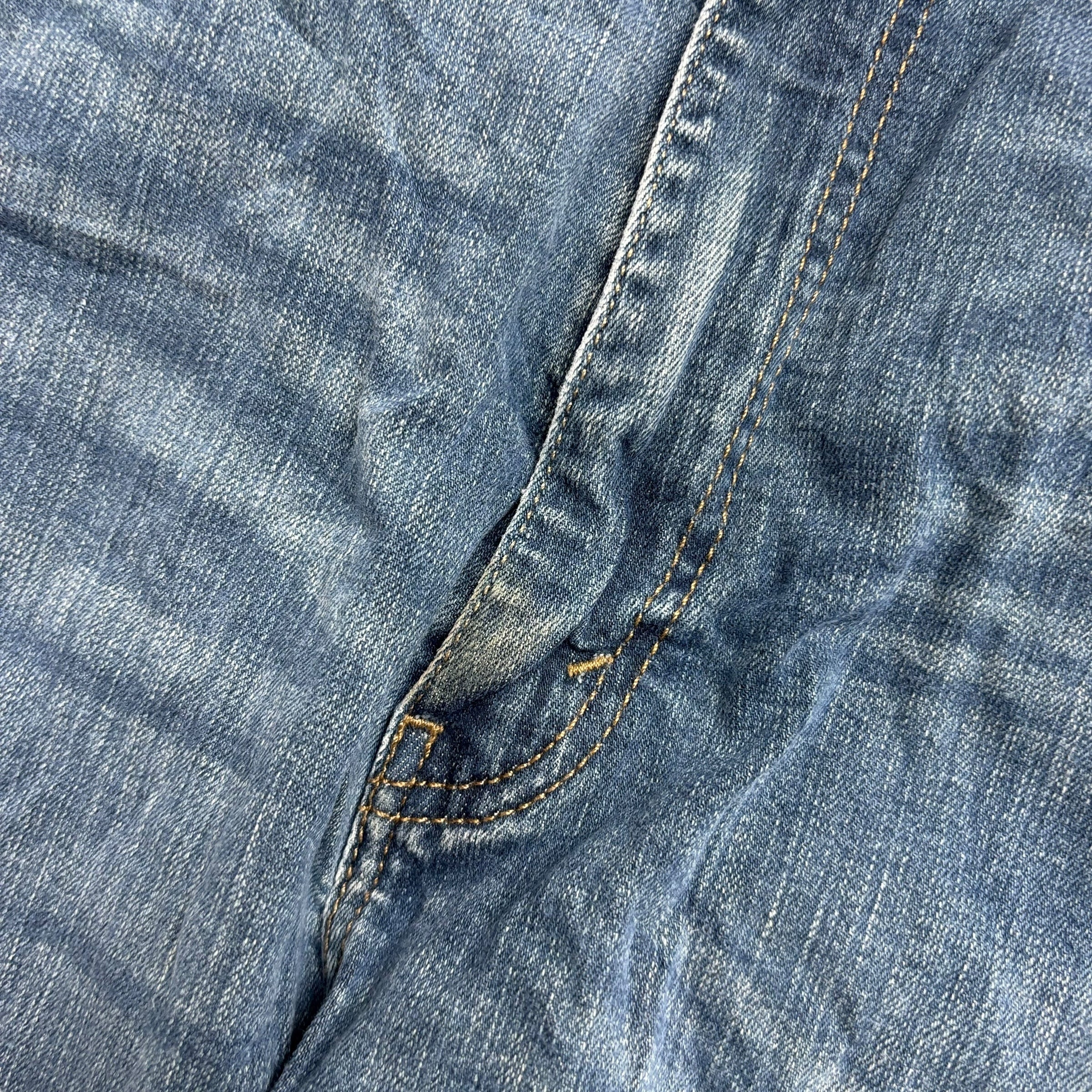 Levis 505 Jeans W38 L29 Mens Dark Blue Regular Straight Fit Stretch Denim