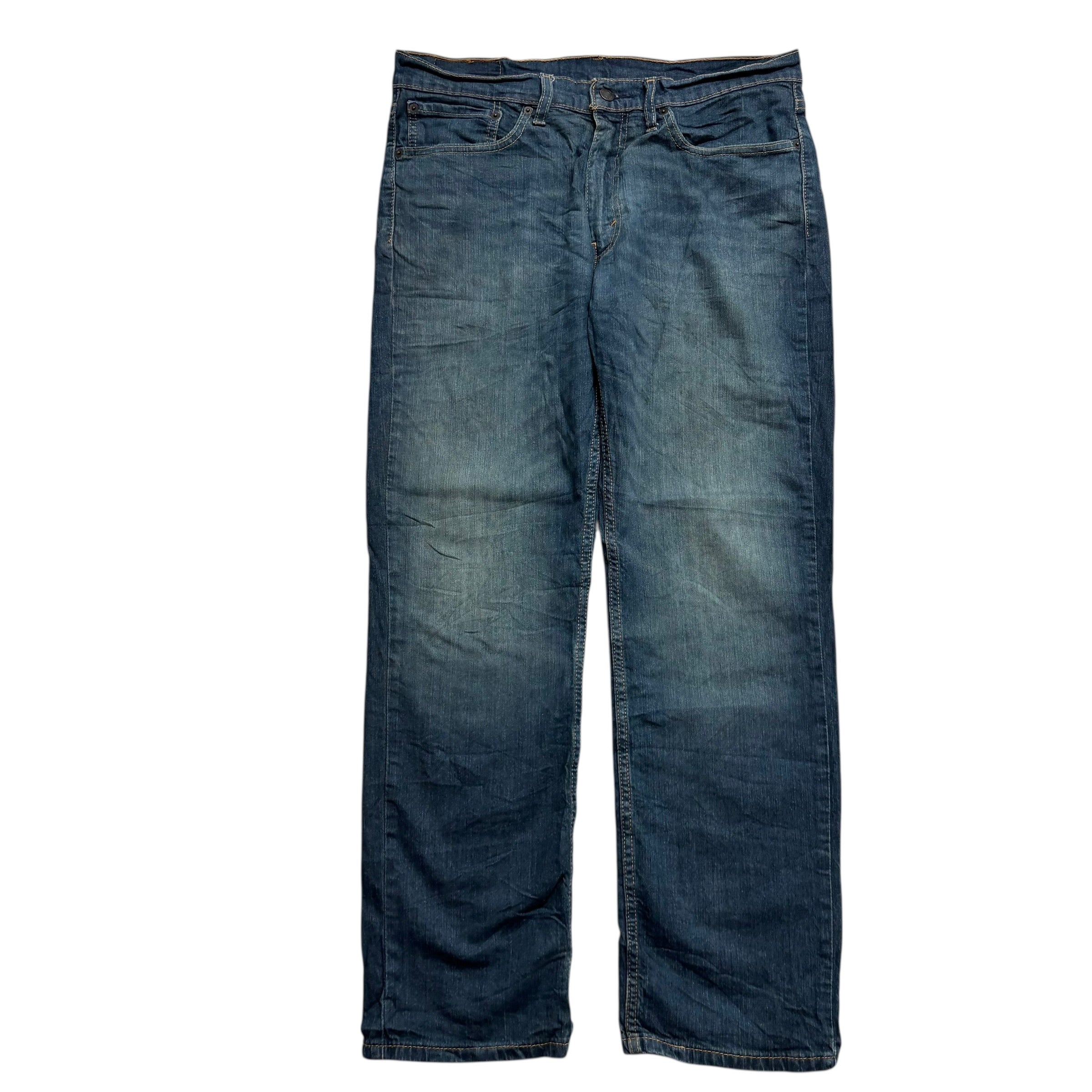 Levis 514 Jeans W34 L30 Mens Dark Blue Regular Straight Fit Stretch Denim